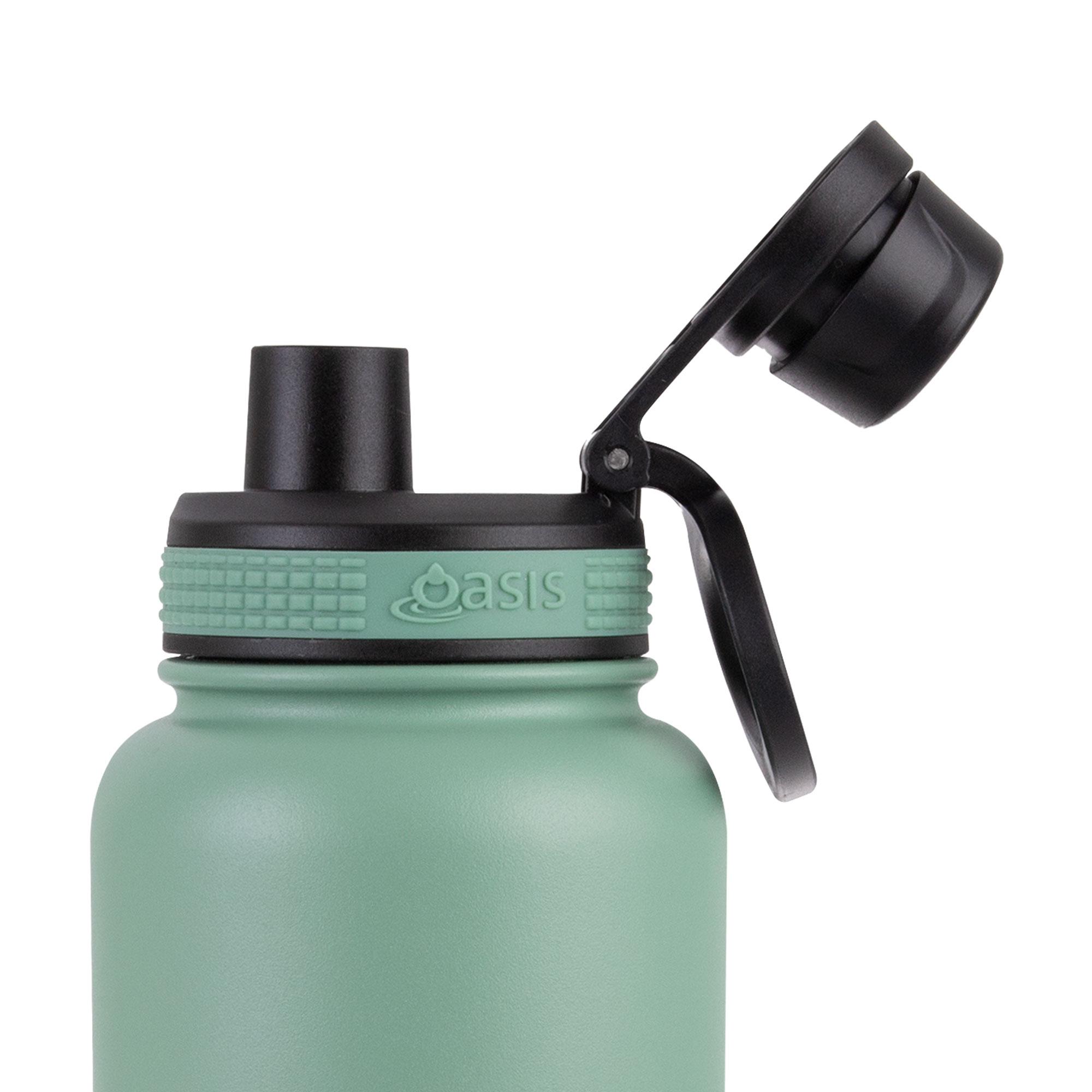 Oasis Challenger Double Wall Insulated Sports Bottle 1.1L Sage Green Image 5