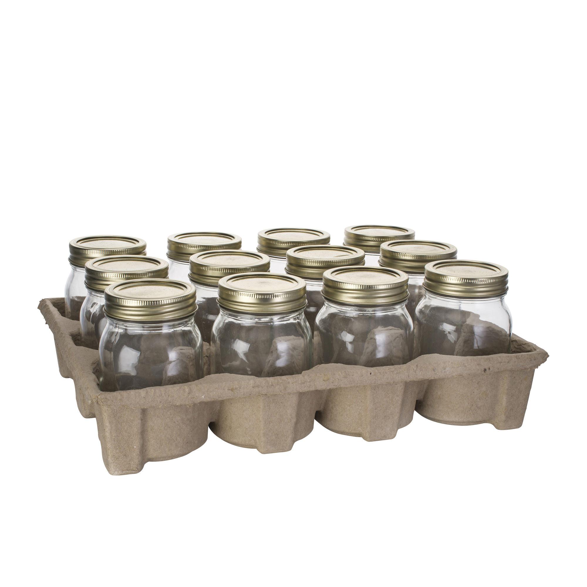 Salisbury & Co Mason Jar with 2pc Lid 500ml Set of 12 Image 2
