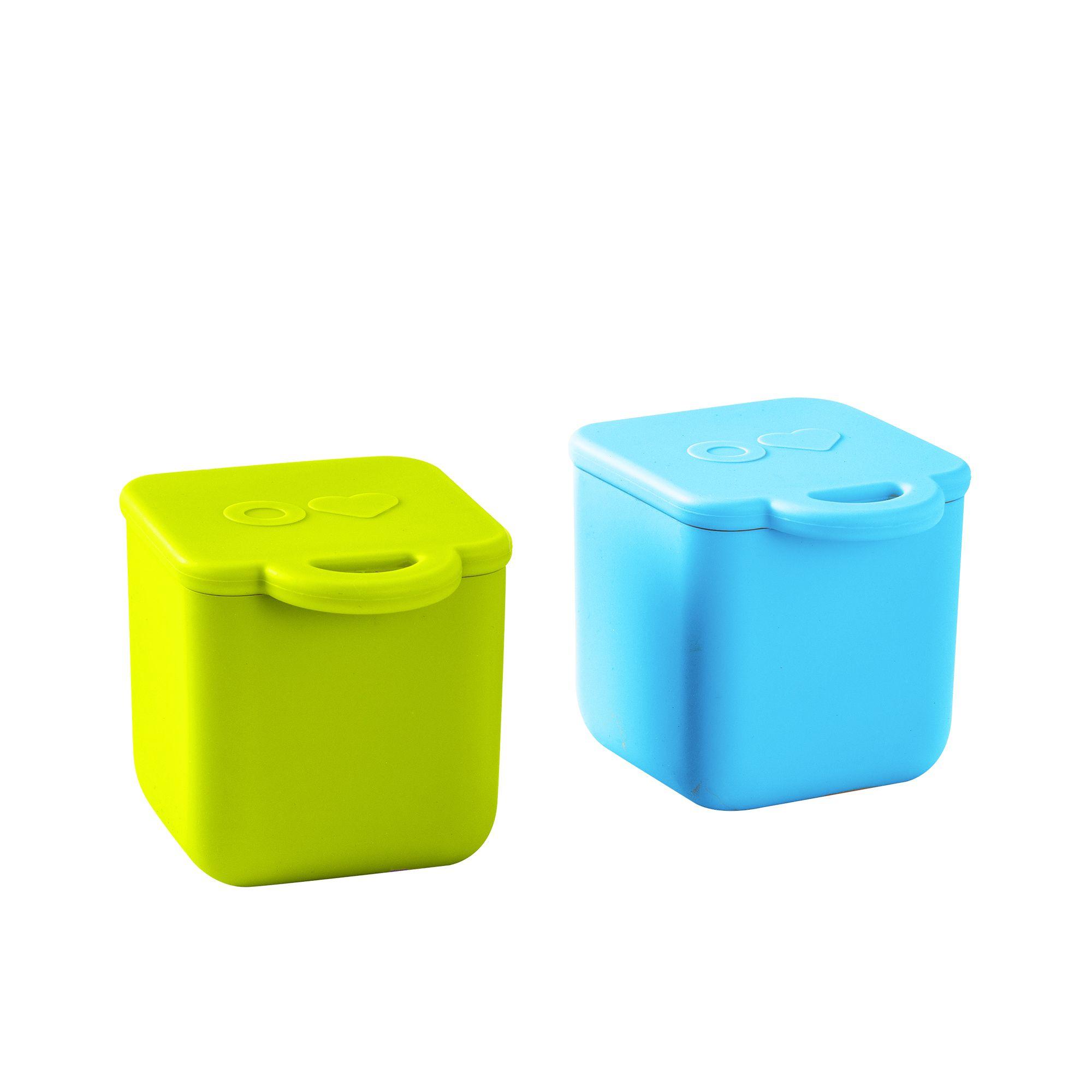 Omie OmieDip Silicone Dip Container Set of 2 Blue and Lime Image 1
