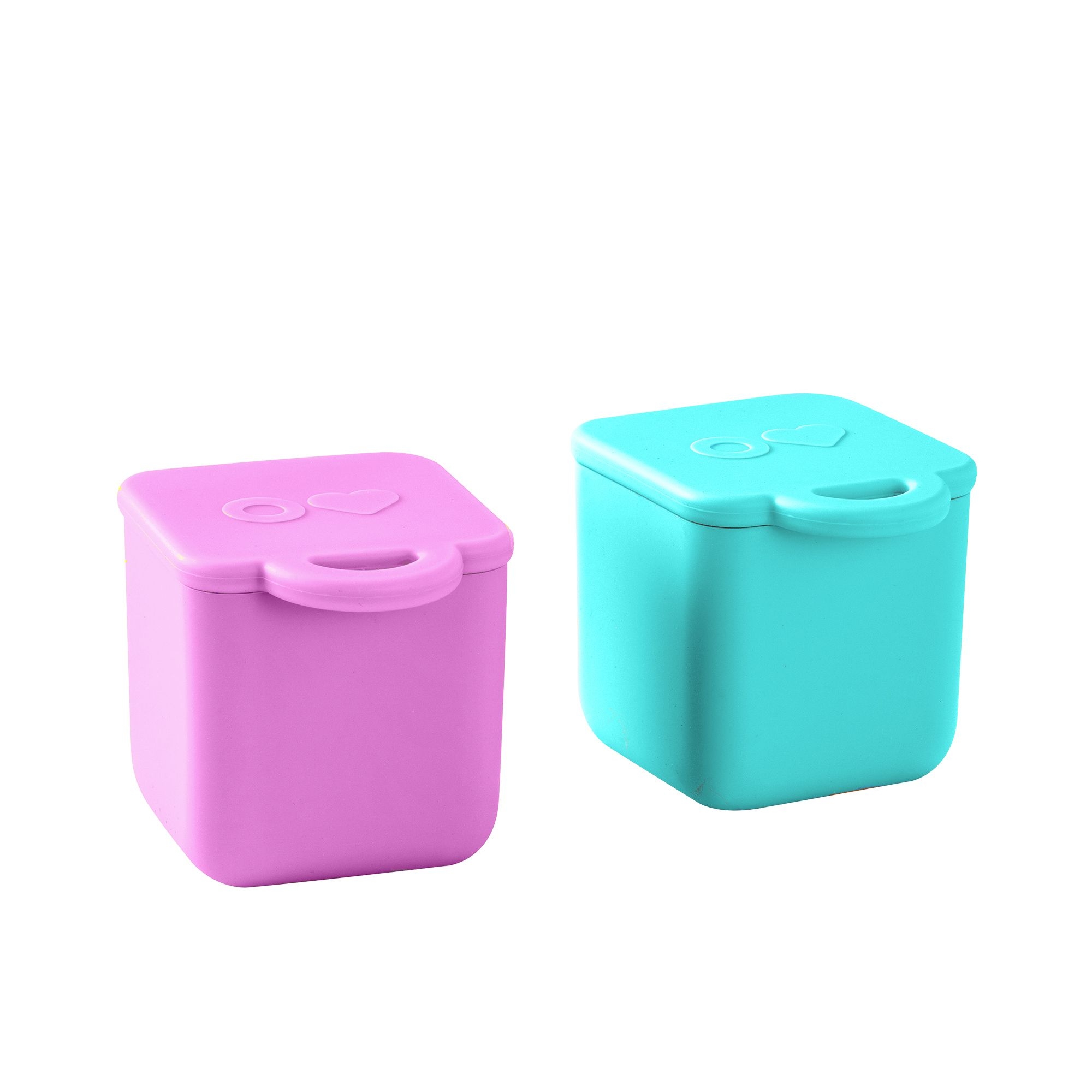Omie OmieDip Silicone Dip Container Set of 2 Pink and Teal Image 1