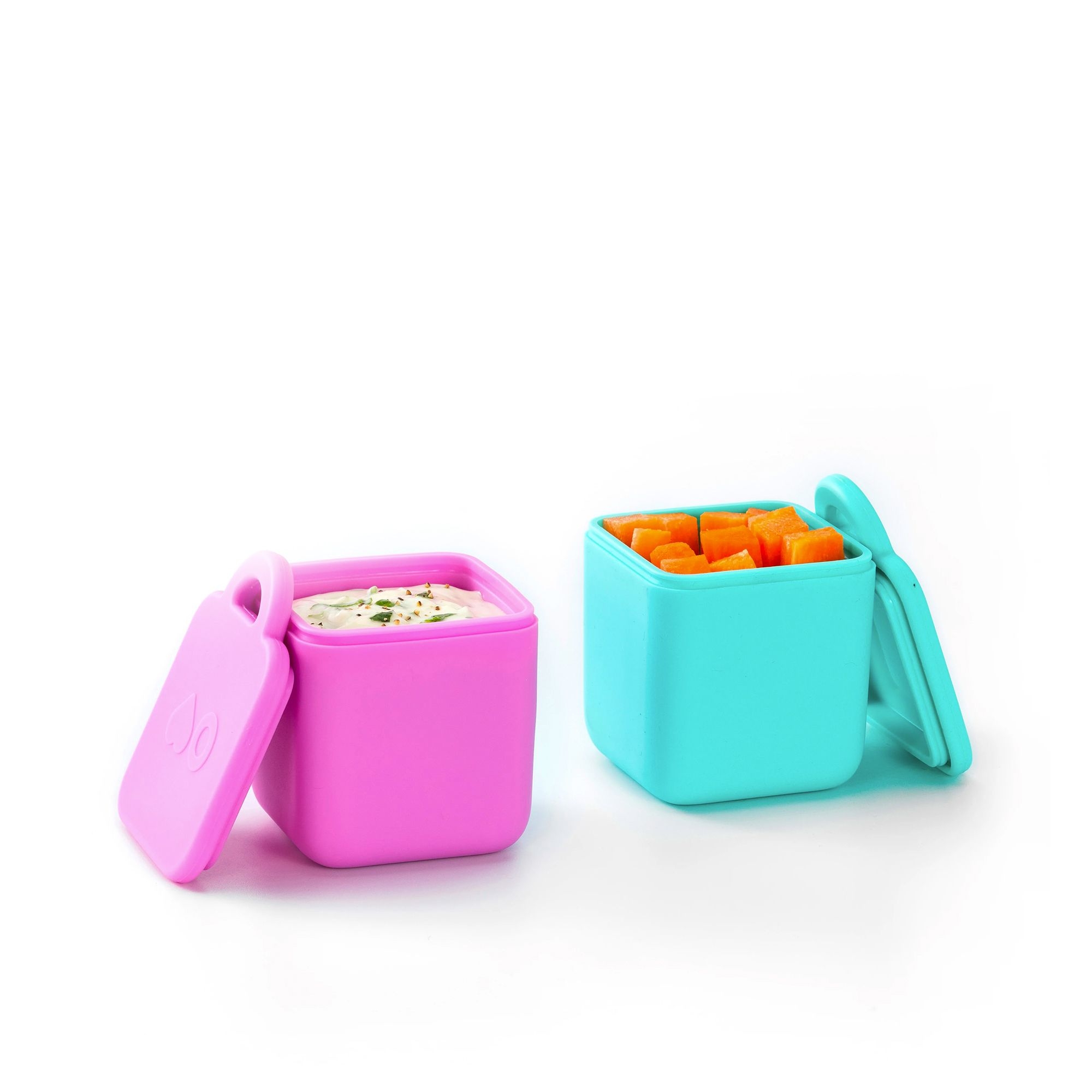 Omie OmieDip Silicone Dip Container Set of 2 Pink and Teal Image 4