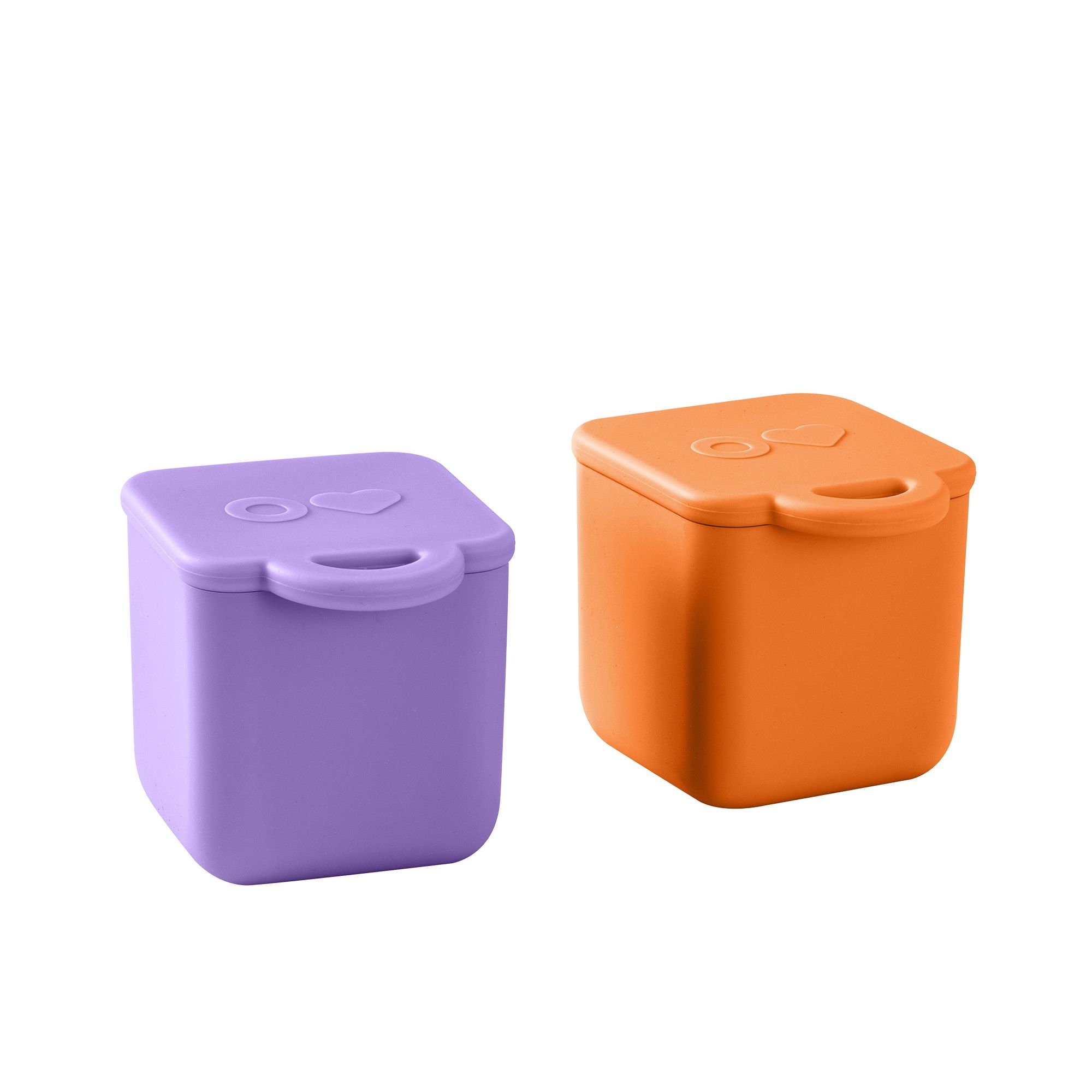Omie OmieDip Silicone Dip Container Set of 2 Purple and Orange Image 1