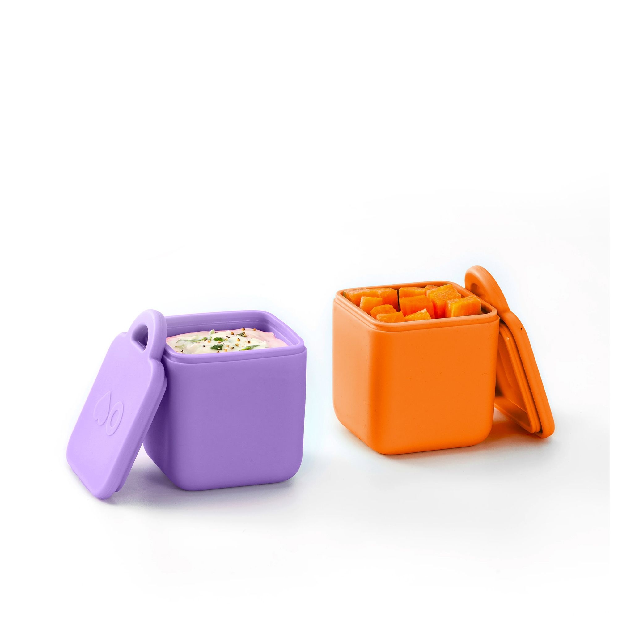 Omie OmieDip Silicone Dip Container Set of 2 Purple and Orange Image 4