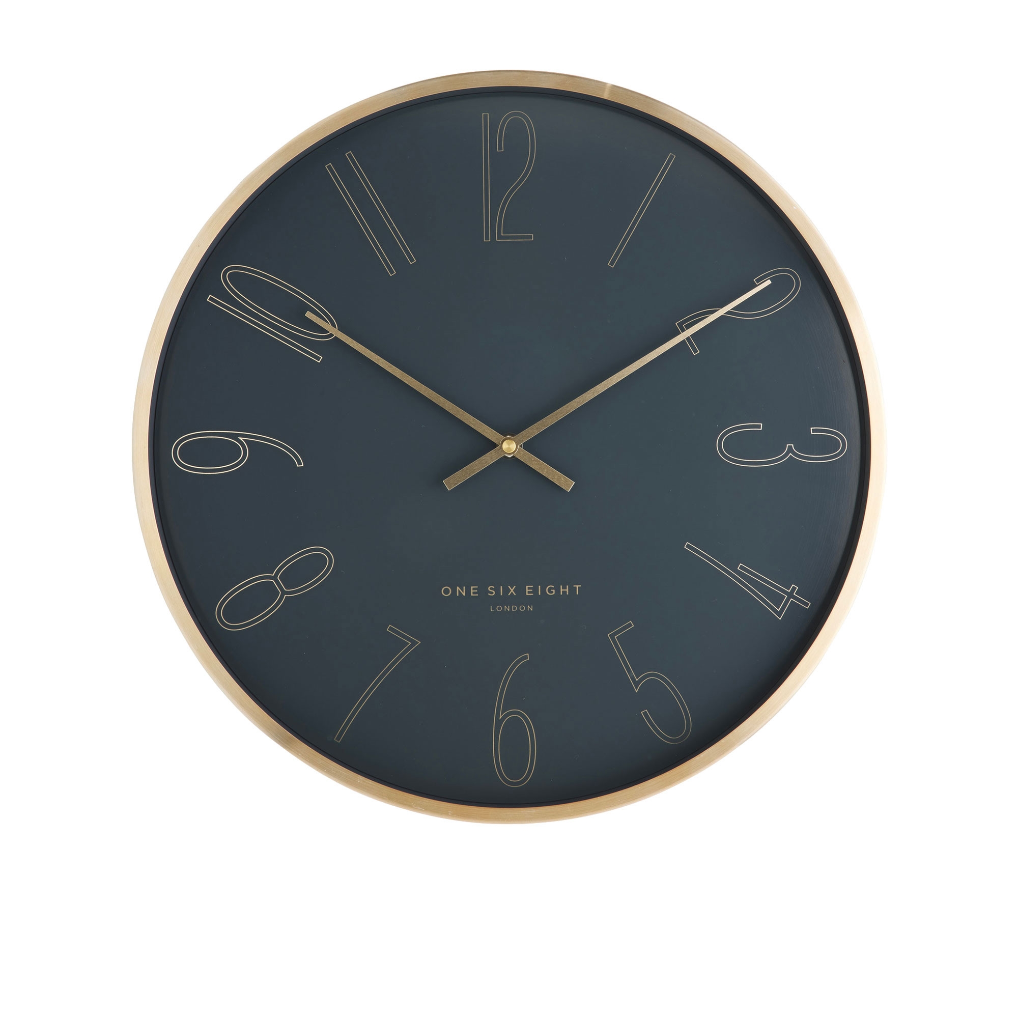 One Six Eight London Astrid Silent Wall Clock 40cm Charcoal Grey Image 1