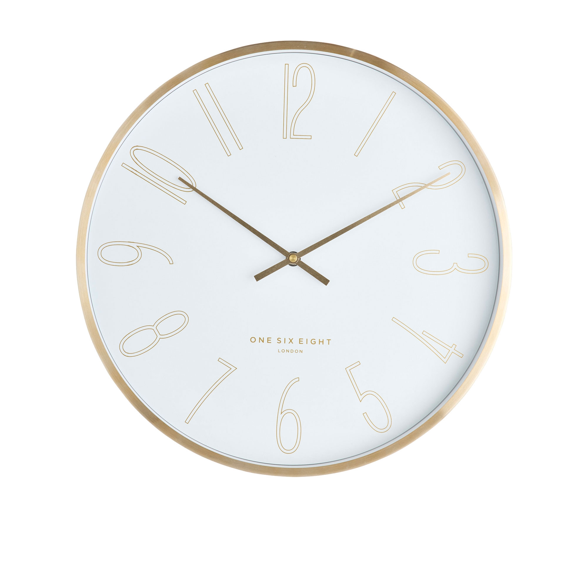 One Six Eight London Astrid Silent Wall Clock 40cm White Image 1