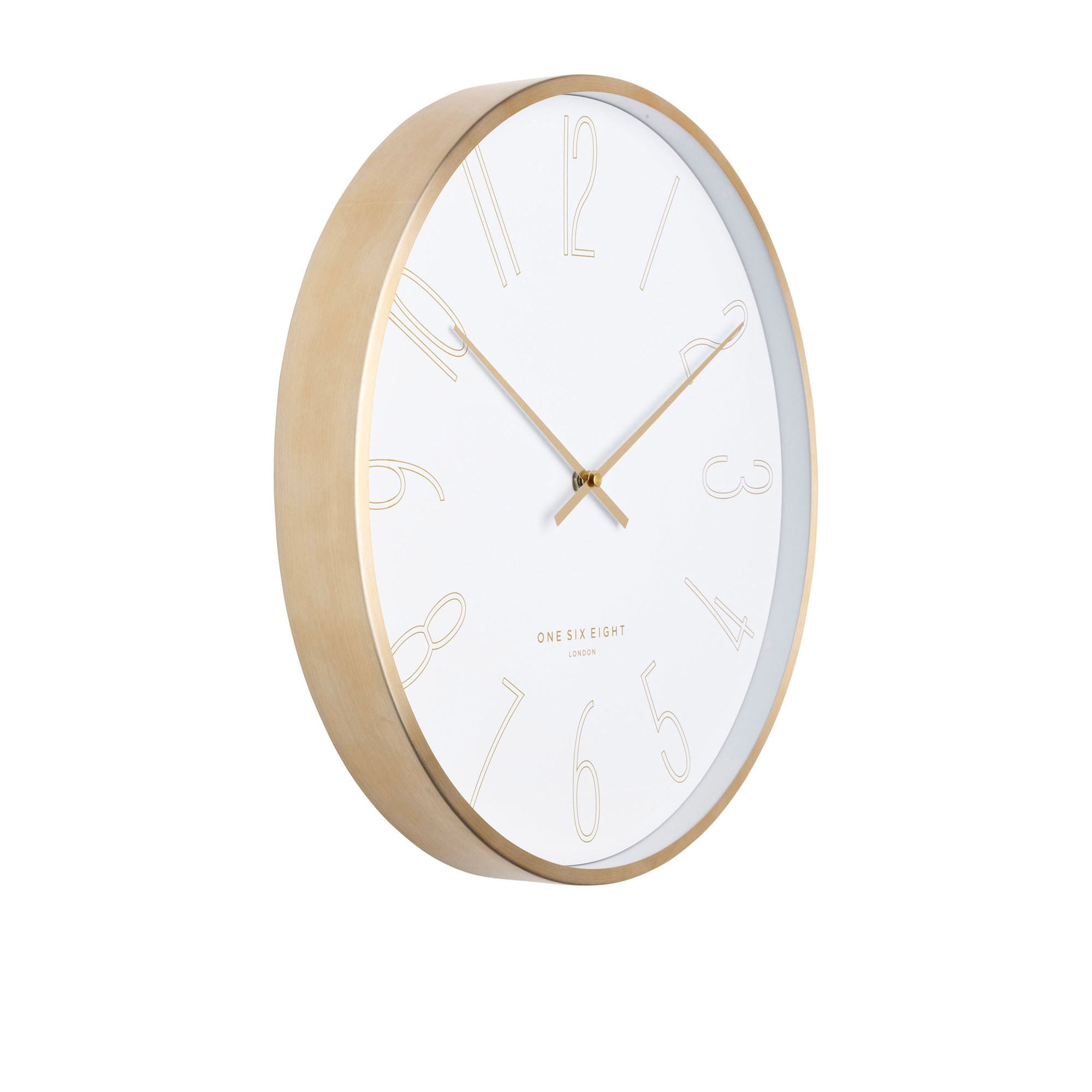 One Six Eight London Astrid Silent Wall Clock 40cm White Image 2