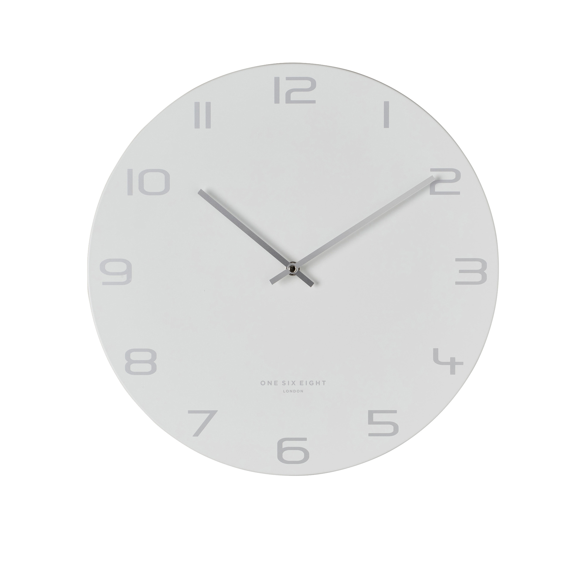 One Six Eight London Bianca Silent Wall Clock 40cm White Image 1