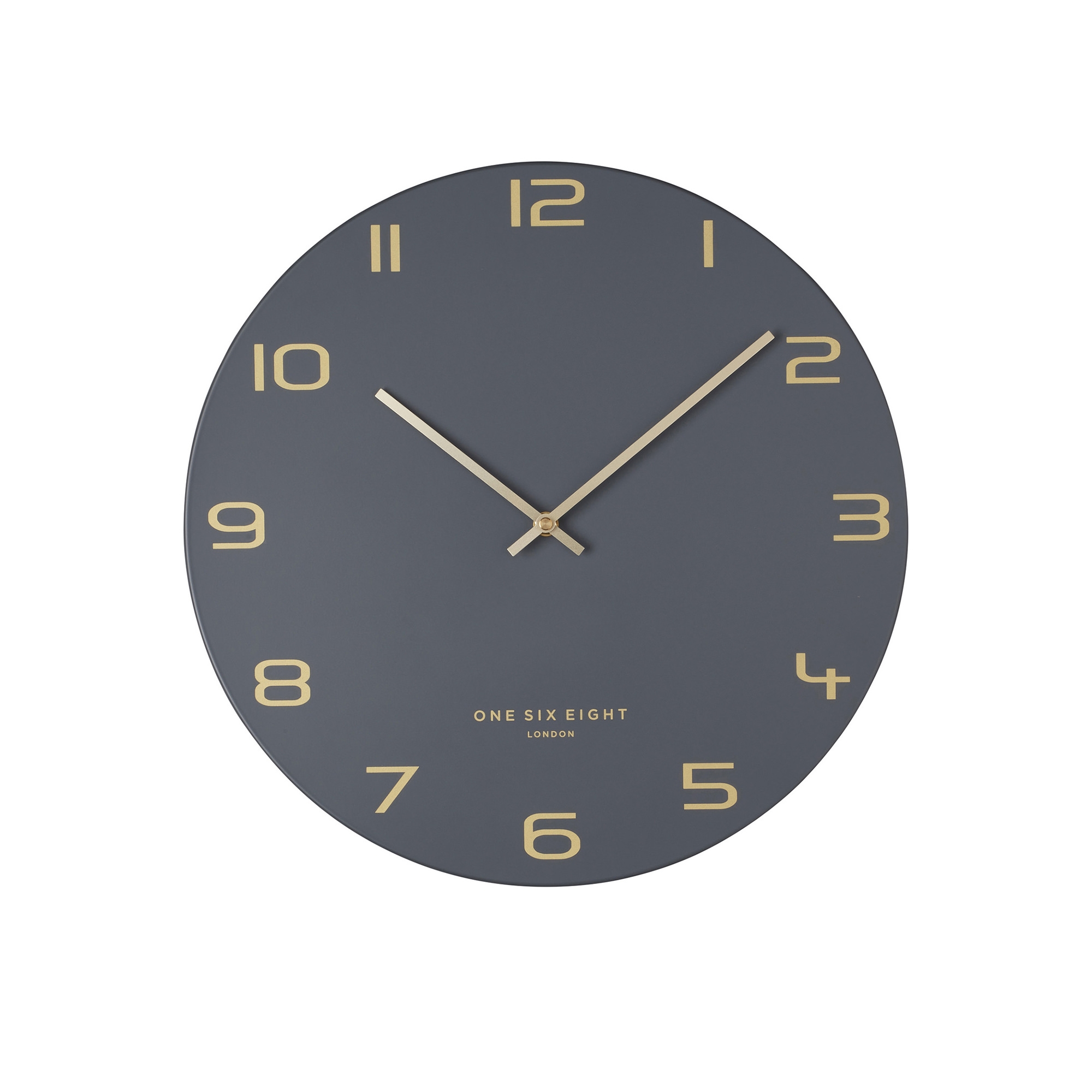 One Six Eight London Blake Silent Wall Clock 30cm Charcoal Grey Image 1