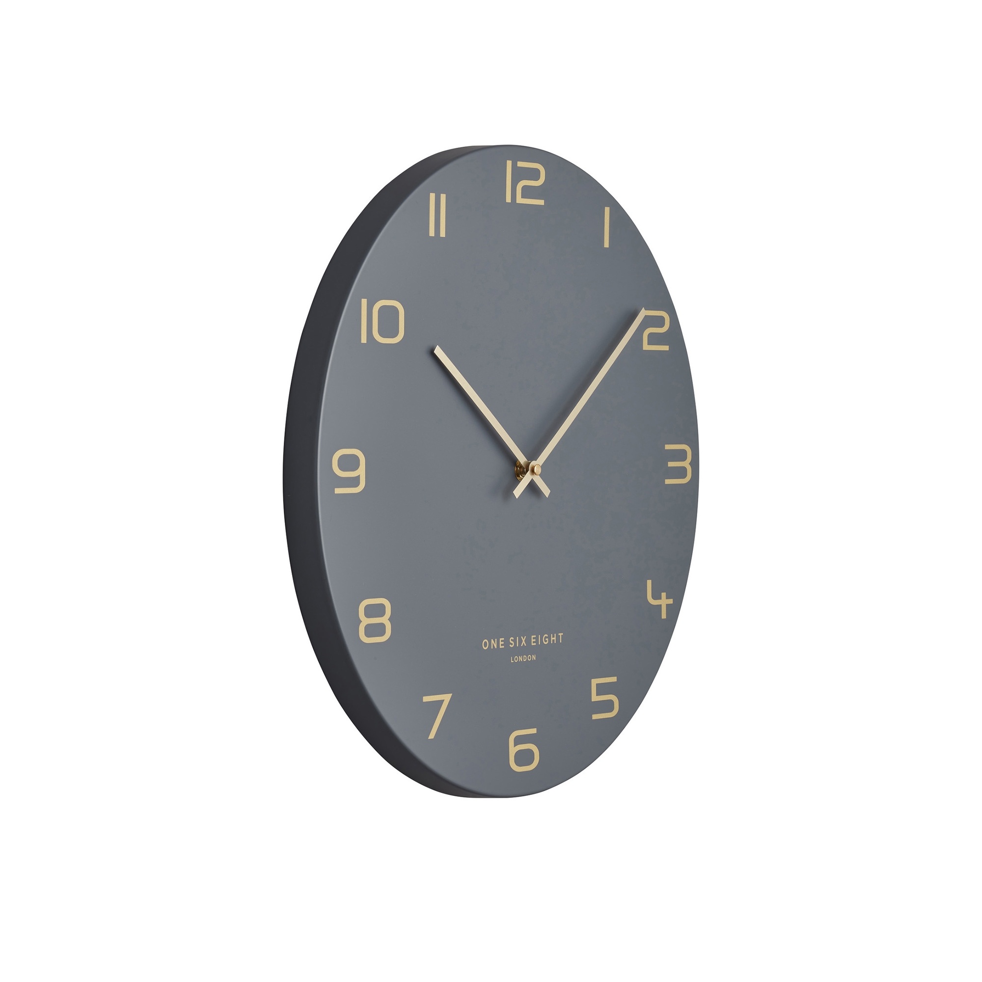 One Six Eight London Blake Silent Wall Clock 30cm Charcoal Grey Image 2