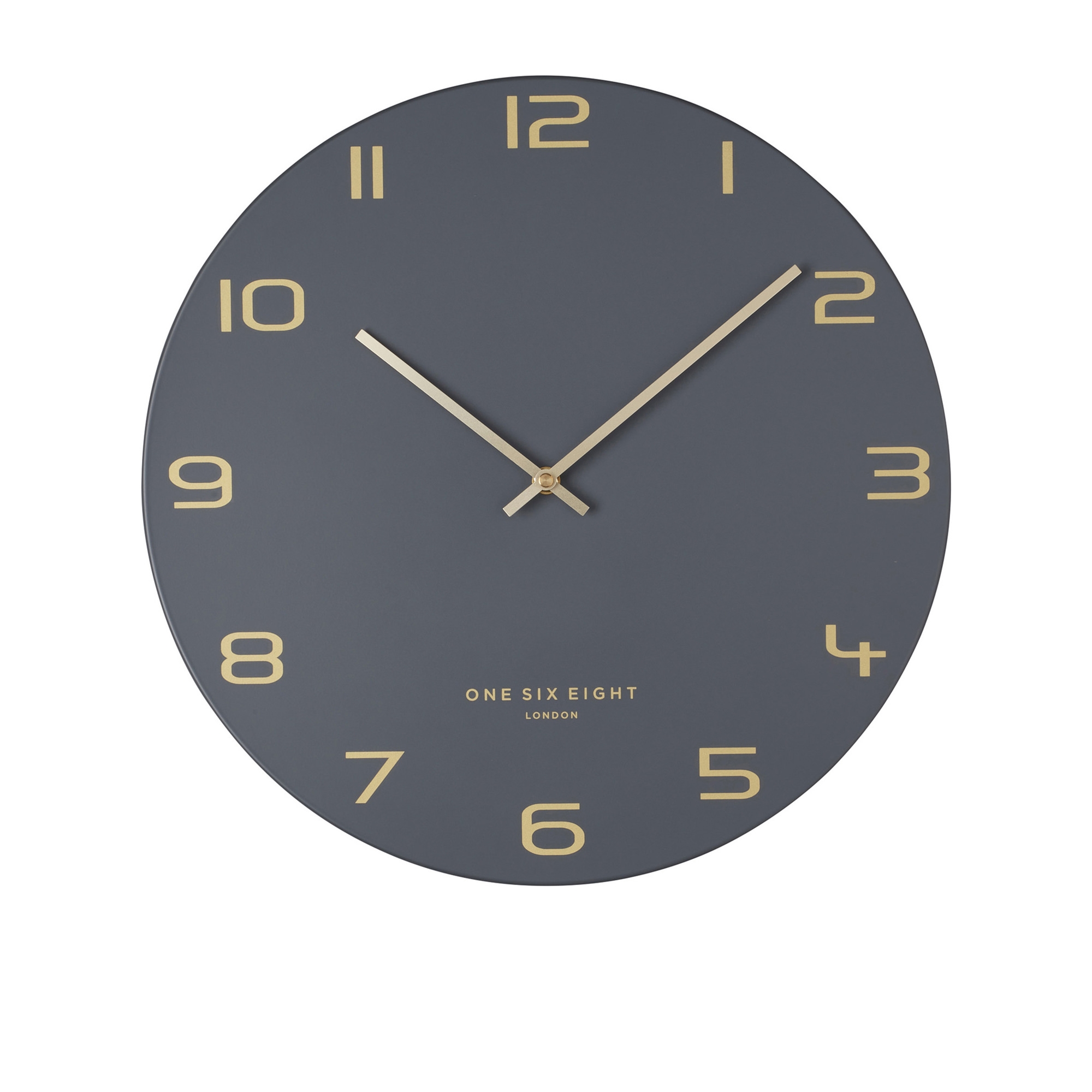 One Six Eight London Blake Silent Wall Clock 60cm Charcoal Grey Image 1