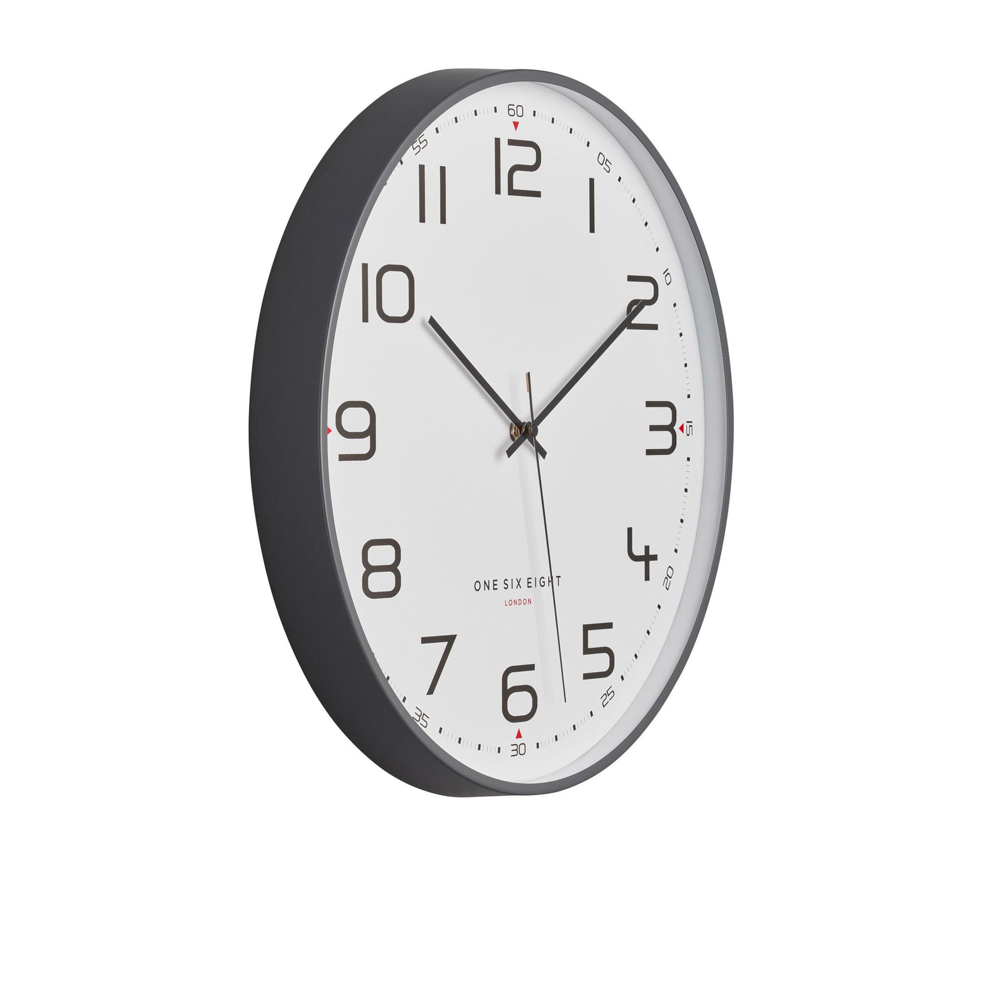 One Six Eight London Carmen Silent Wall Clock 30cm Cool Grey Image 2