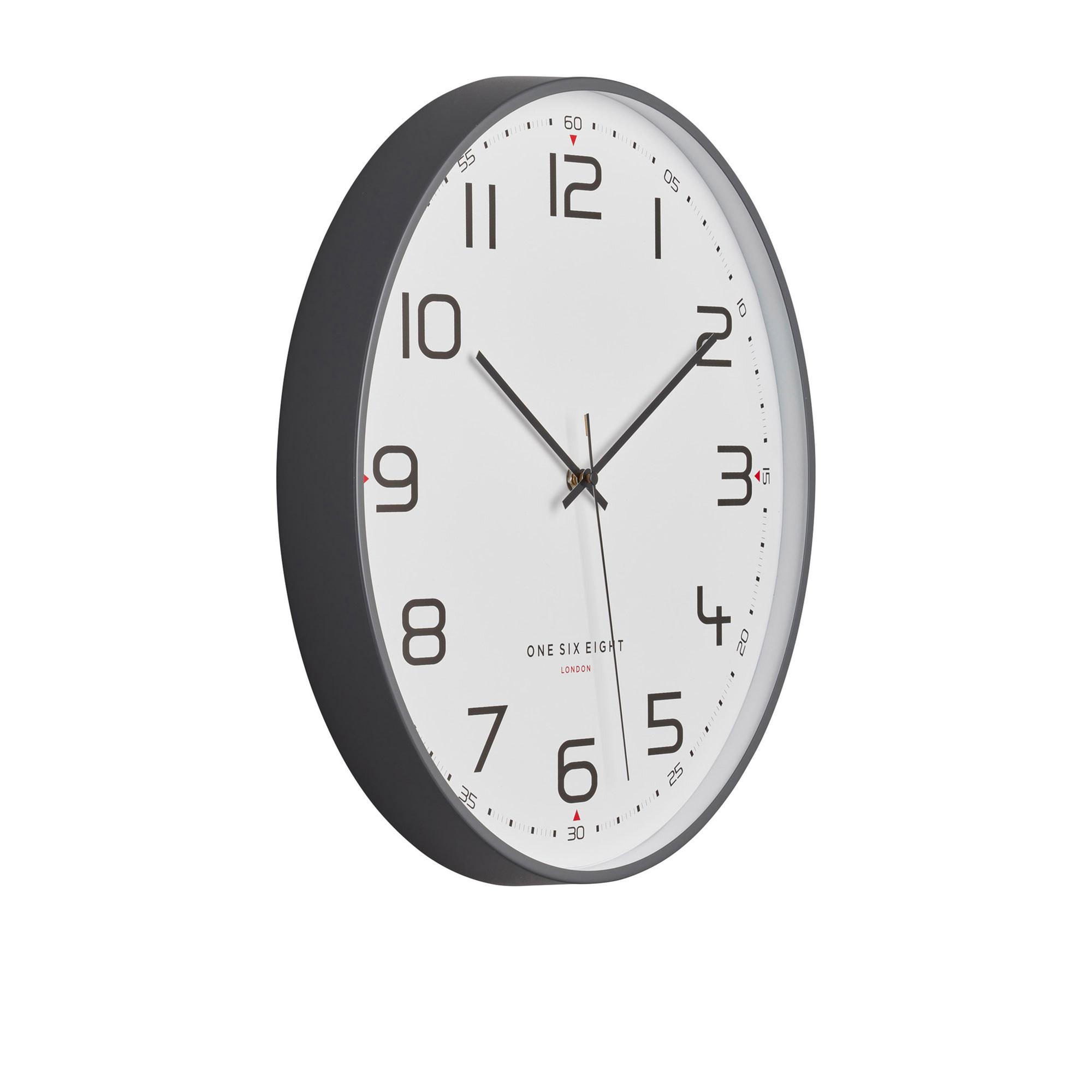 One Six Eight London Carmen Silent Wall Clock 40cm Cool Grey Image 2