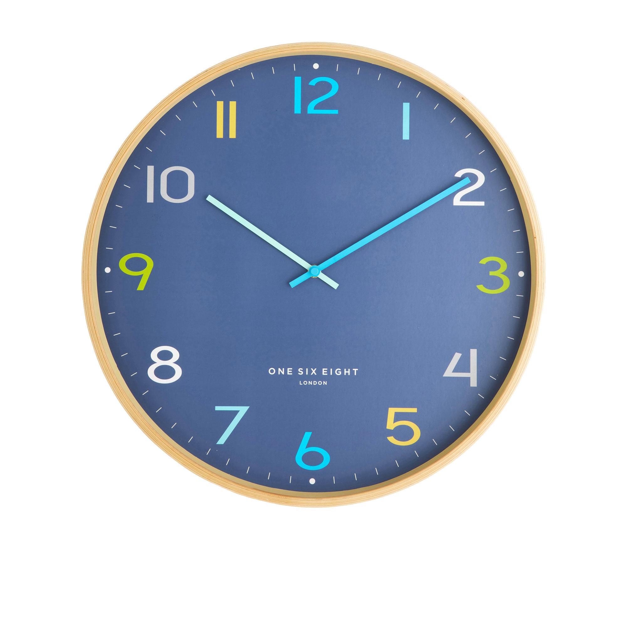 One Six Eight London Dream Silent Wall Clock 53cm Navy Image 1