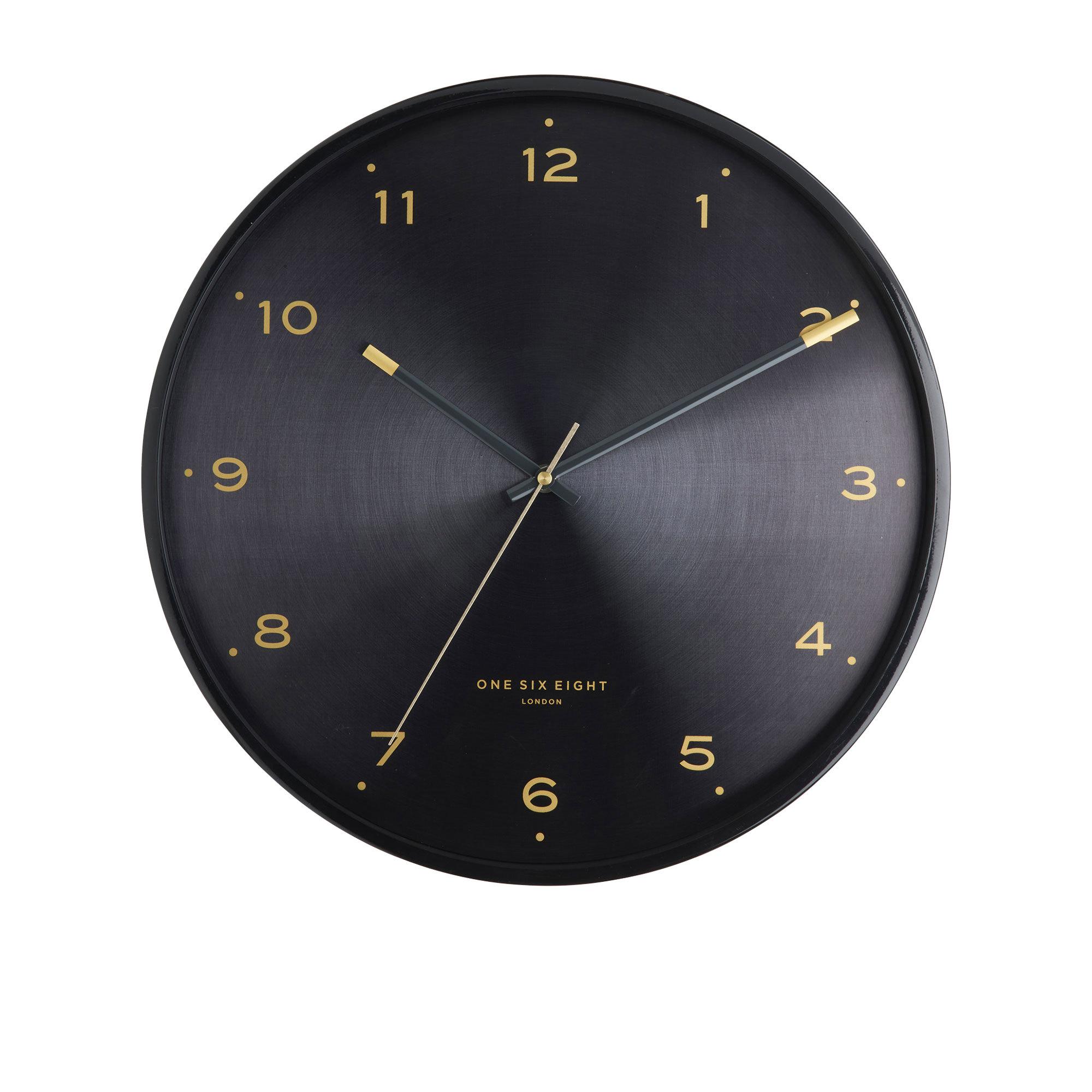 One Six Eight London Elsa Silent Wall Clock 40cm Black Image 1