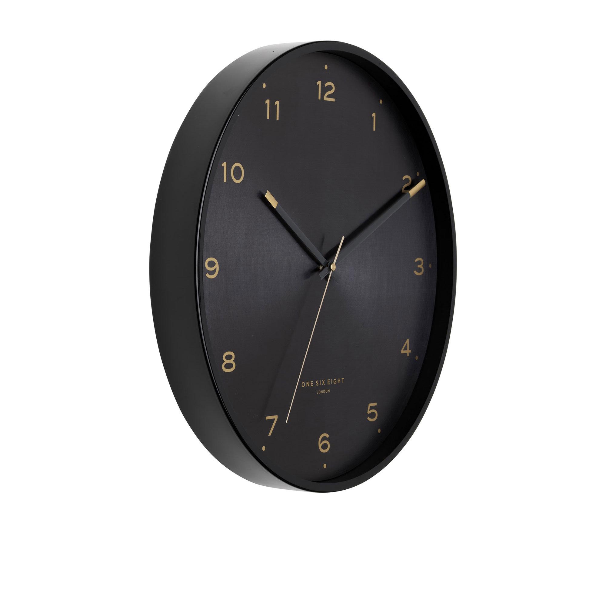 One Six Eight London Elsa Silent Wall Clock 40cm Black Image 2