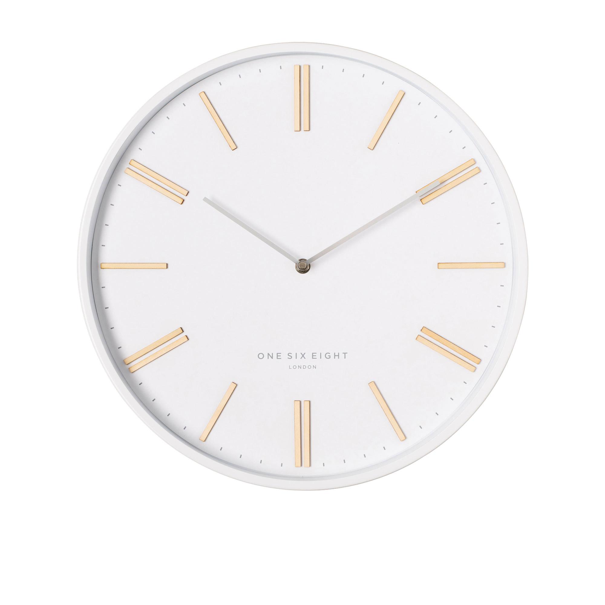One Six Eight London Esme Silent Wall Clock 40cm White Image 1