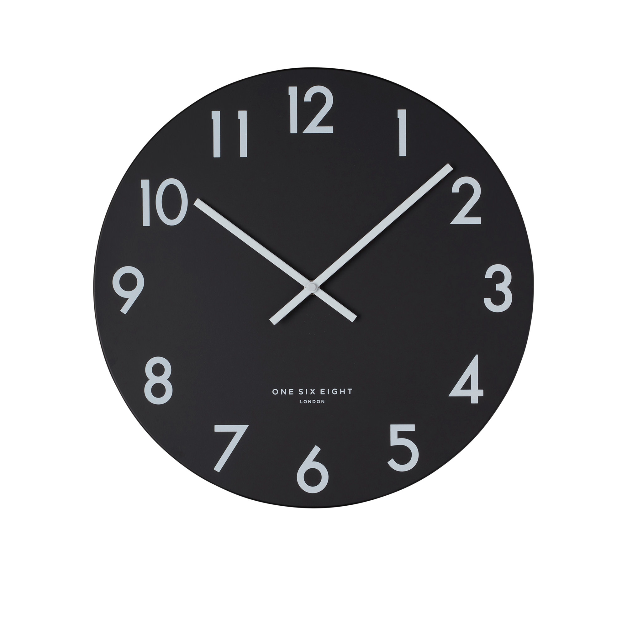 One Six Eight London Jackson Silent Wall Clock 40cm Black Image 1