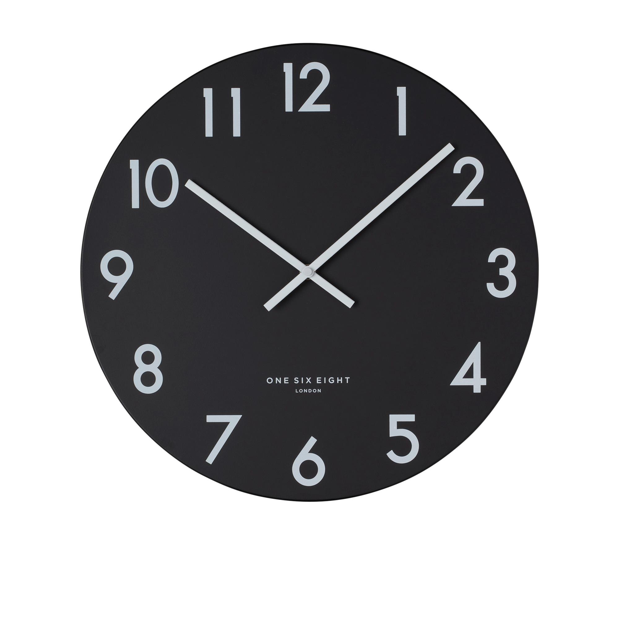One Six Eight London Jackson Silent Wall Clock 60cm Black Image 1