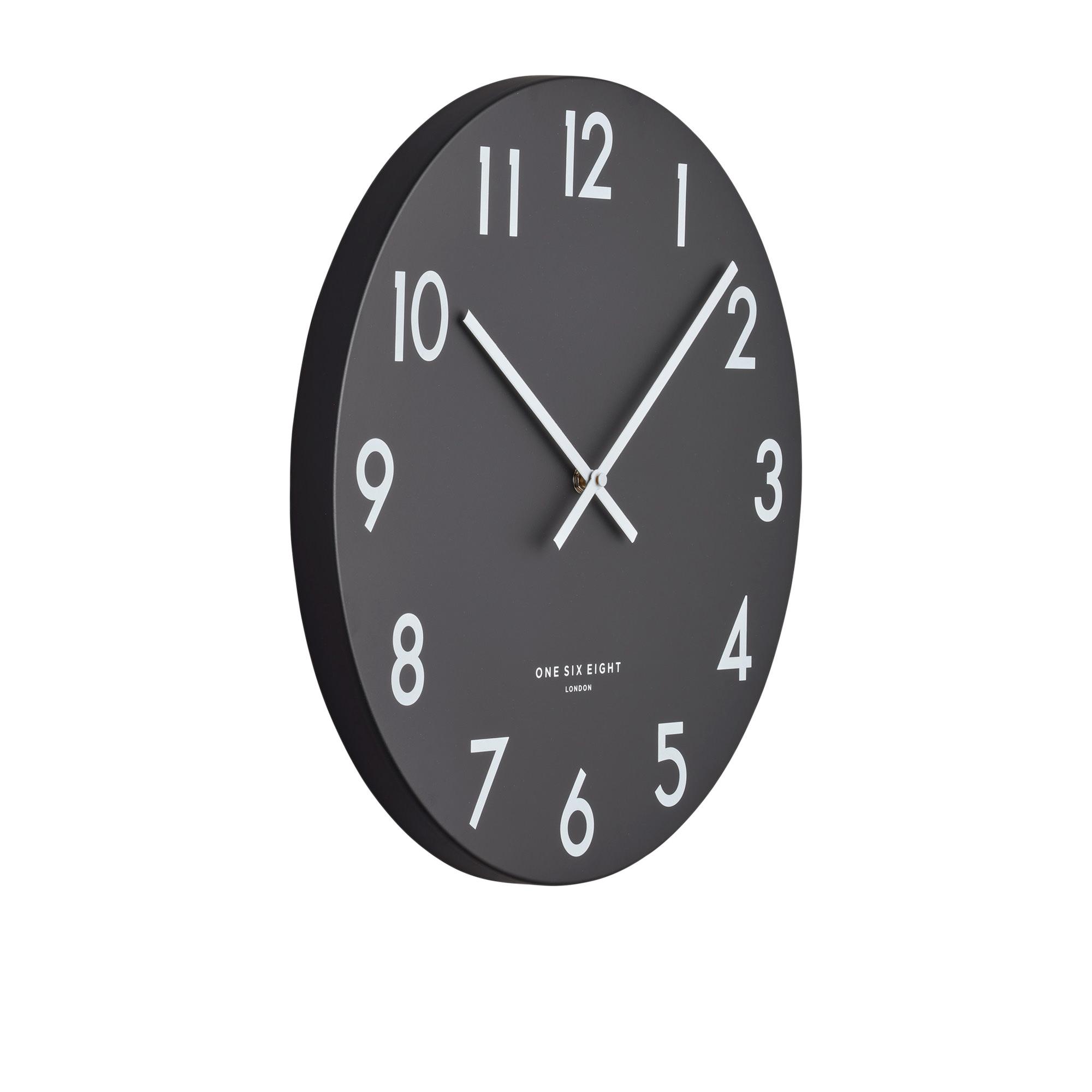 One Six Eight London Jackson Silent Wall Clock 60cm Black Image 2