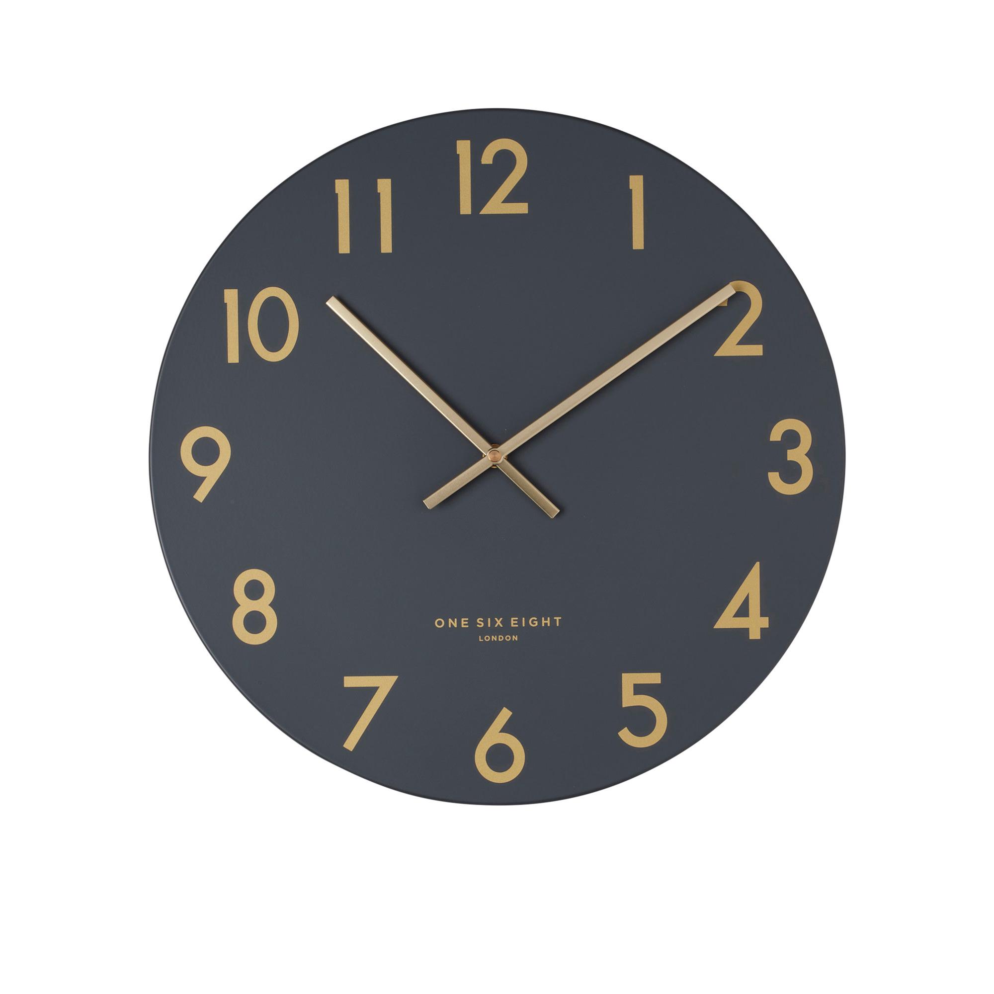 One Six Eight London Jones Silent Wall Clock 30cm Charcoal Grey Image 1