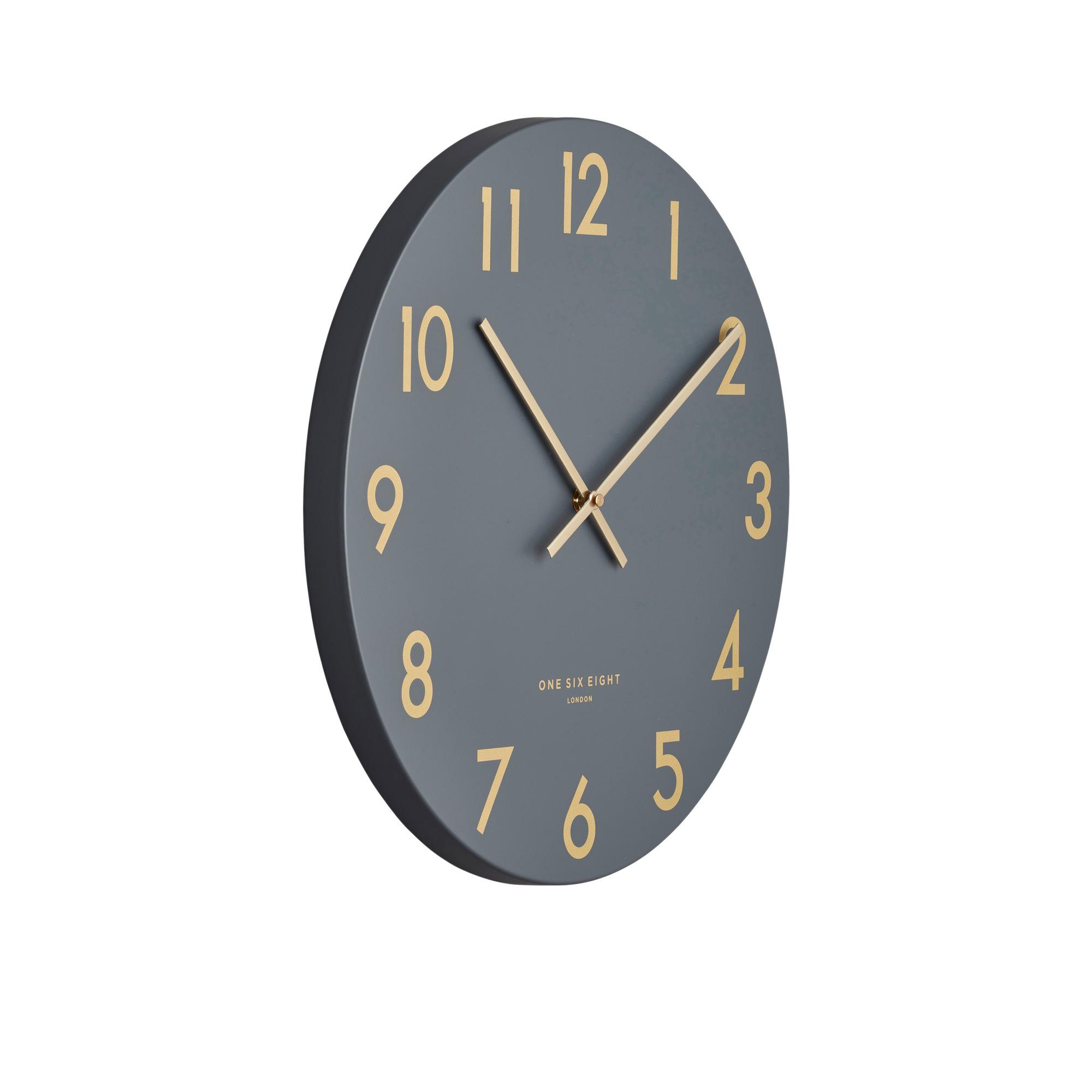 One Six Eight London Jones Silent Wall Clock 30cm Charcoal Grey Image 2