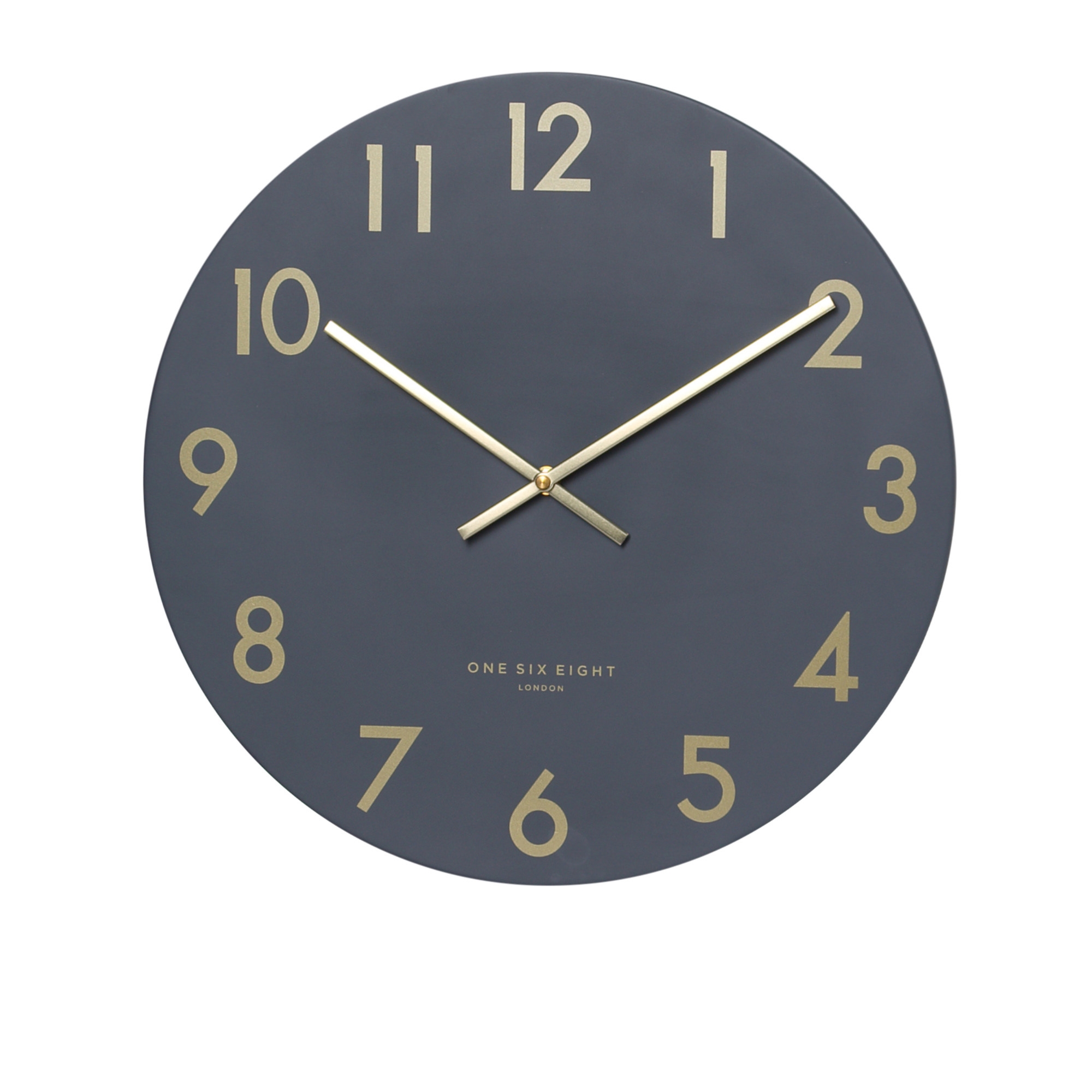 One Six Eight London Jones Silent Wall Clock 40cm Charcoal Grey Image 1