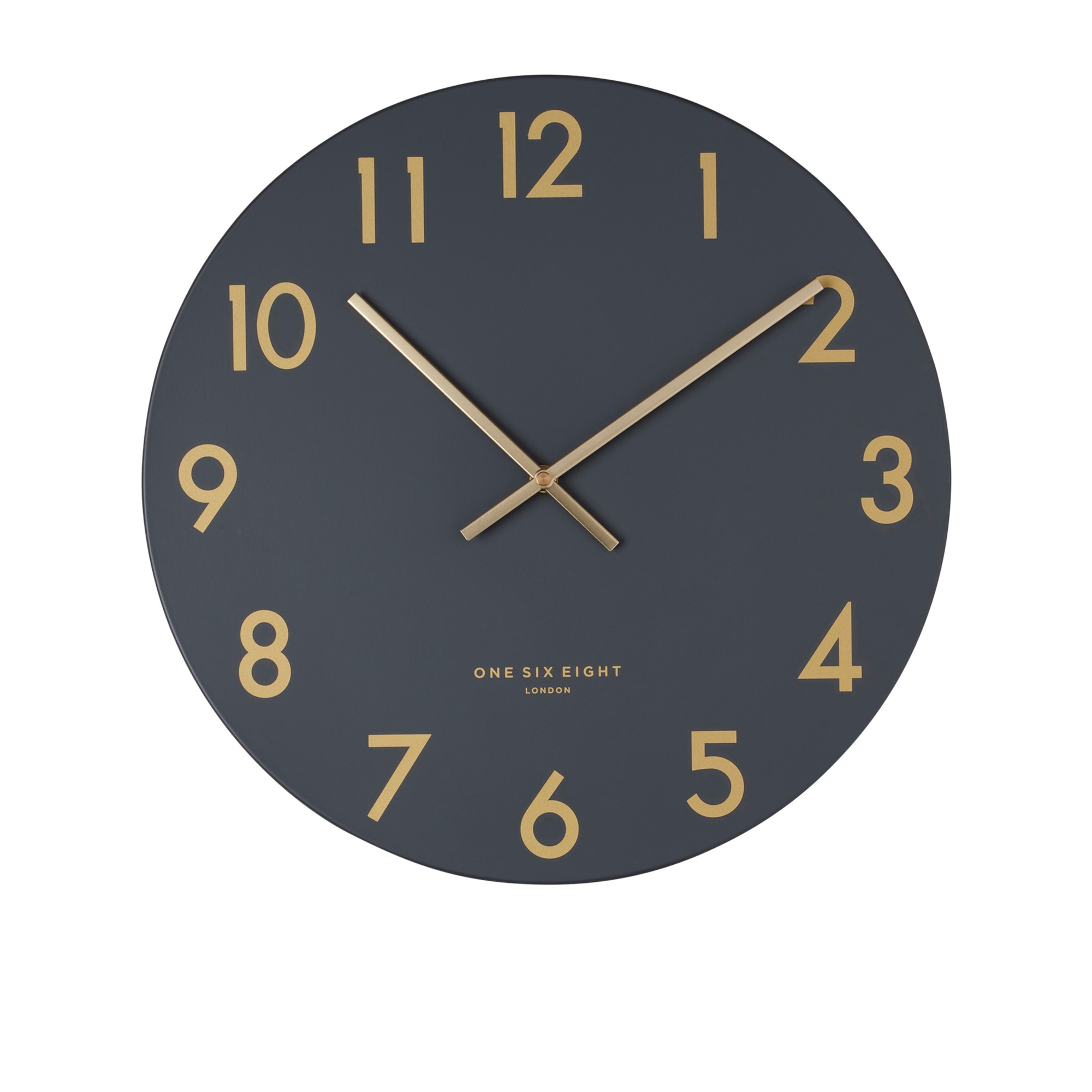 One Six Eight London Jones Silent Wall Clock 60cm Charcoal Grey Image 1