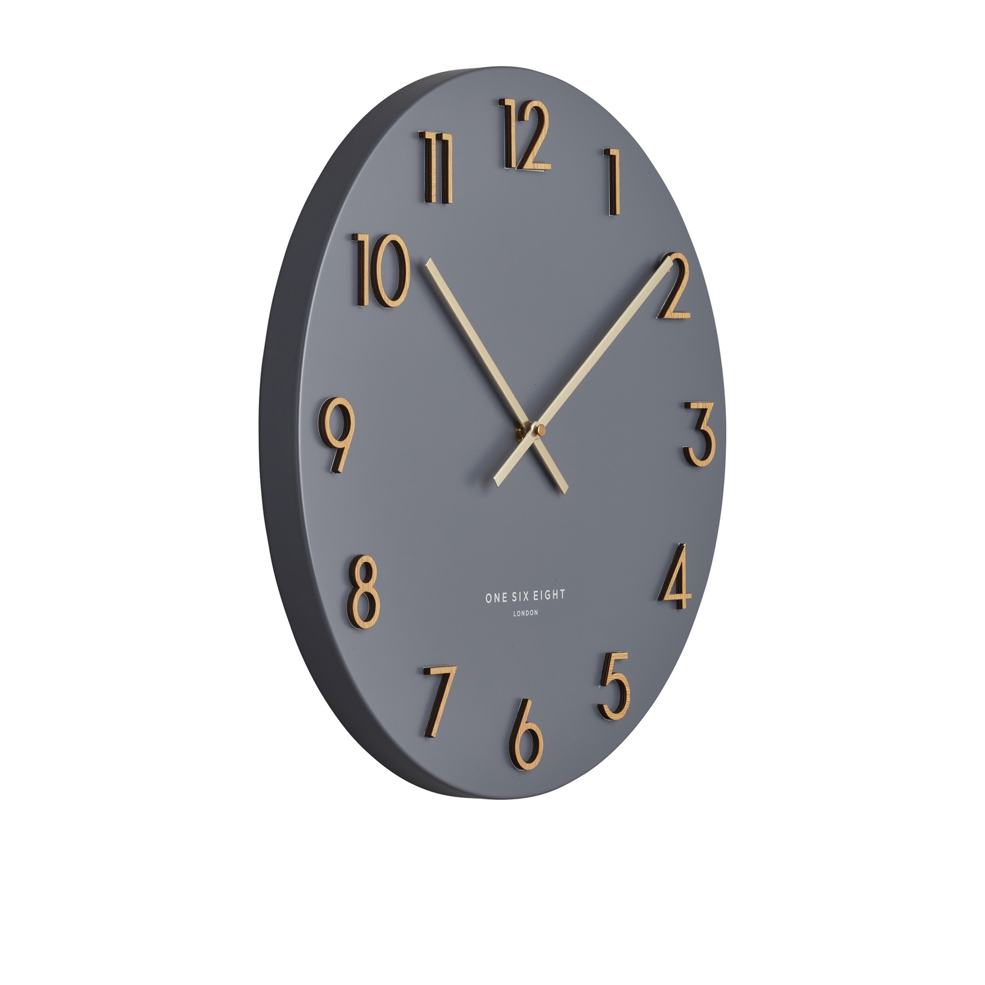 One Six Eight London Katelyn Metal Wall Clock 60cm Charcoal Grey Image 2