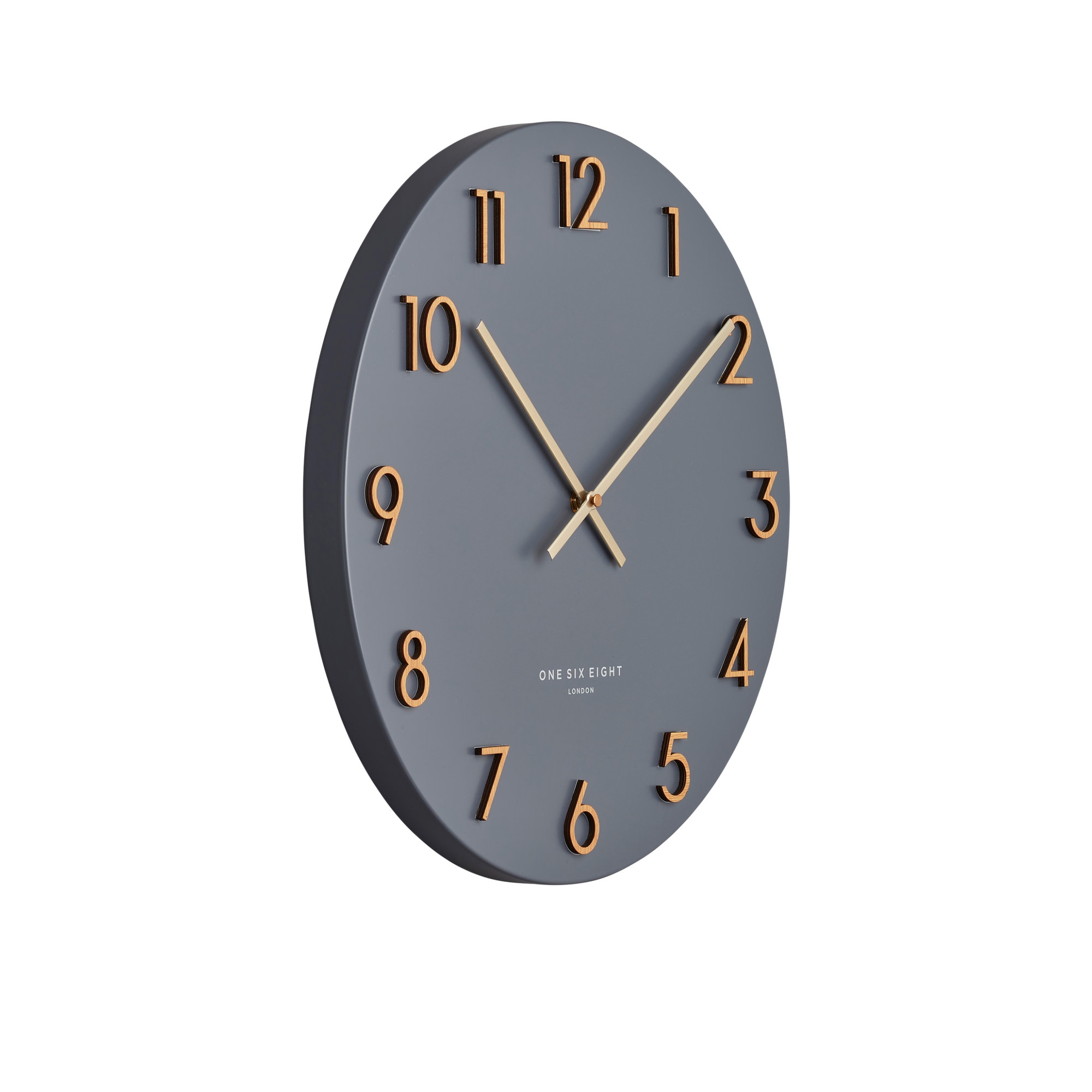 One Six Eight London Katelyn Metal Wall Clock 40cm Charcoal Grey Image 2