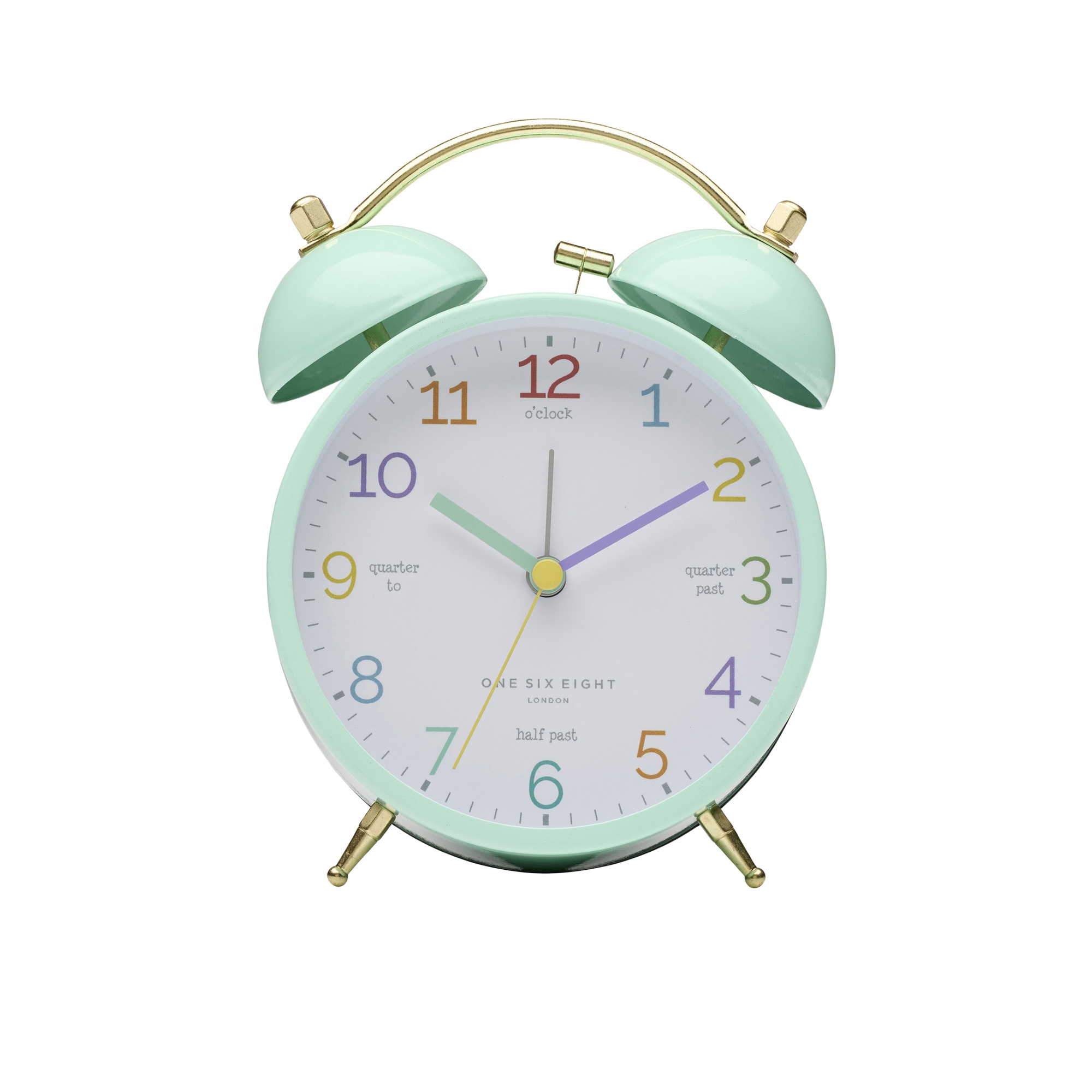 One Six Eight London Learn The Time Alarm Clock Green Image 1