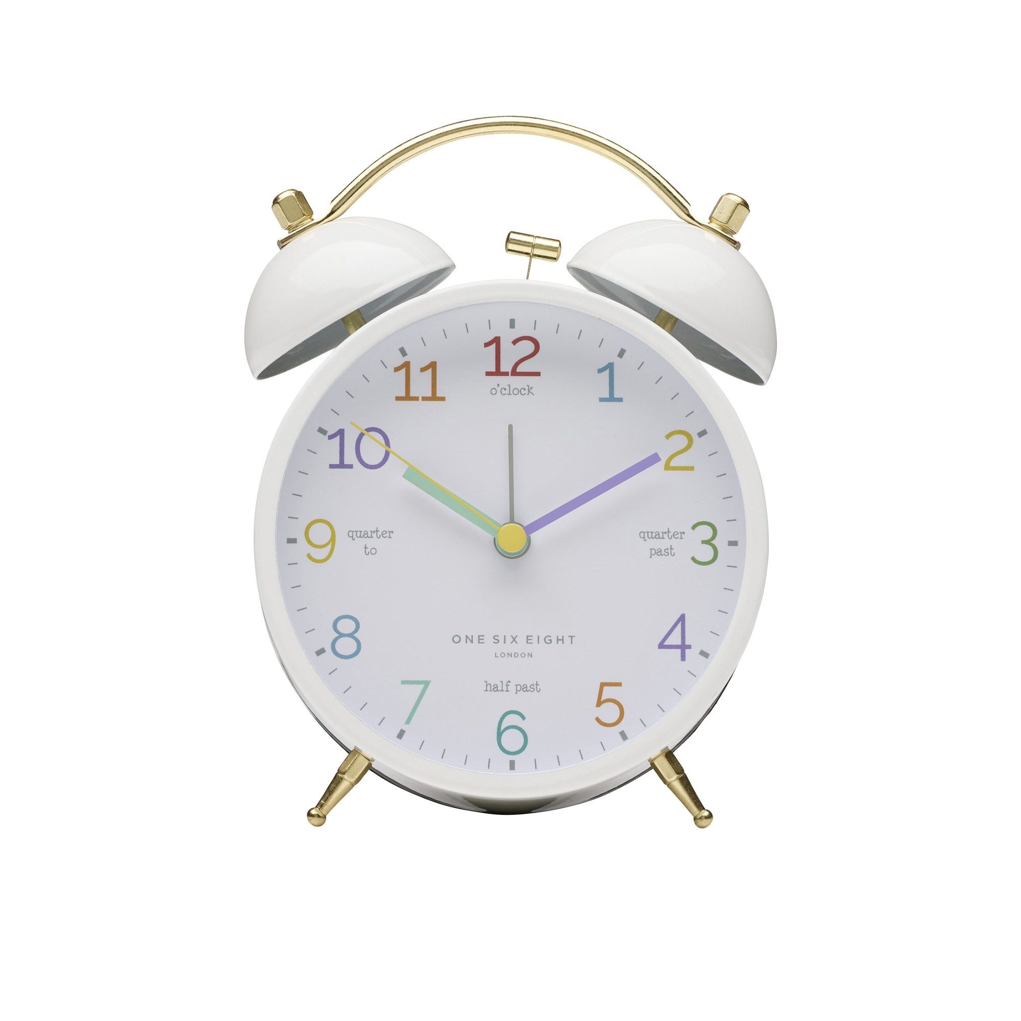 One Six Eight London Learn The Time Alarm Clock White Image 1