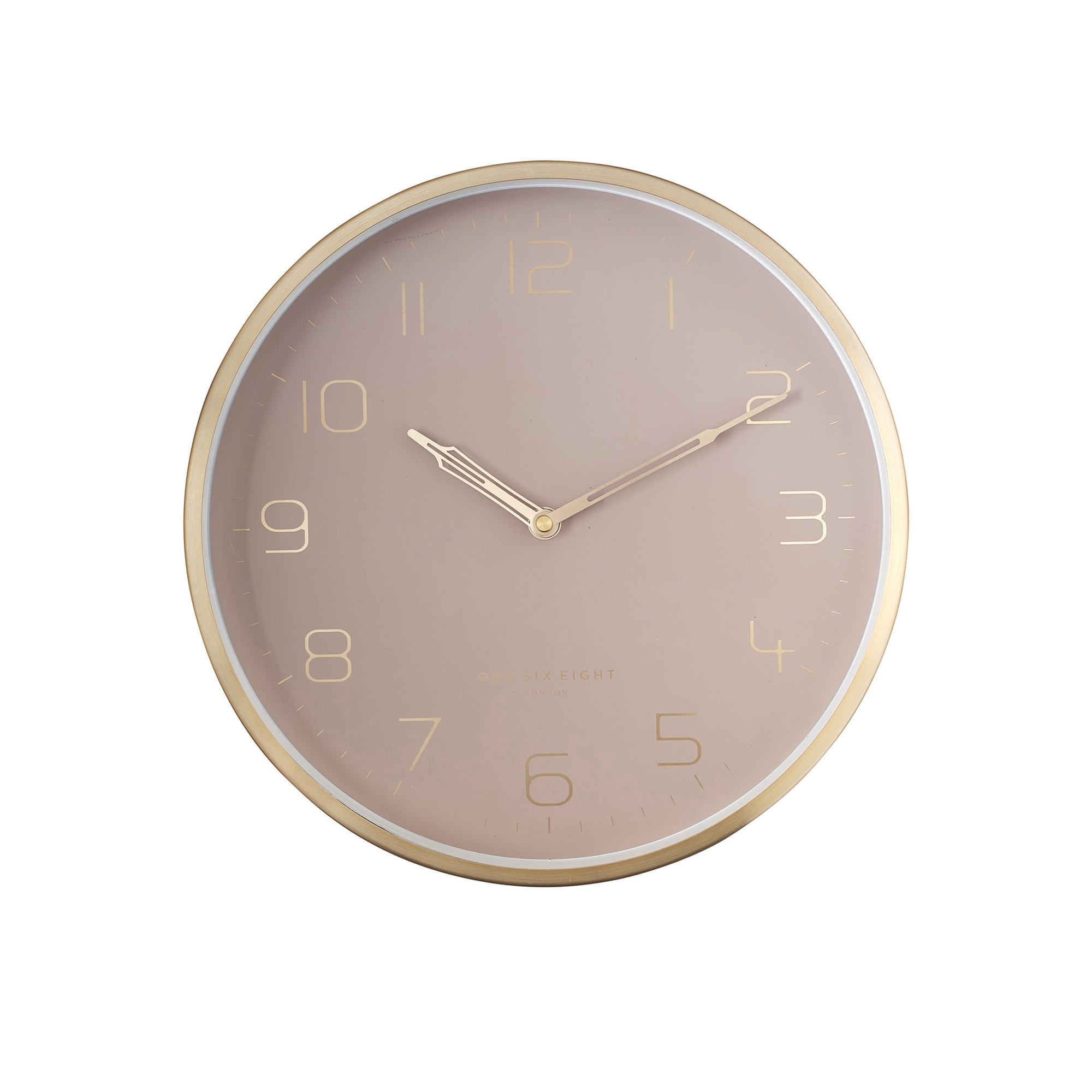 One Six Eight London Lily Silent Wall Clock 30cm Dusty Rose Image 1