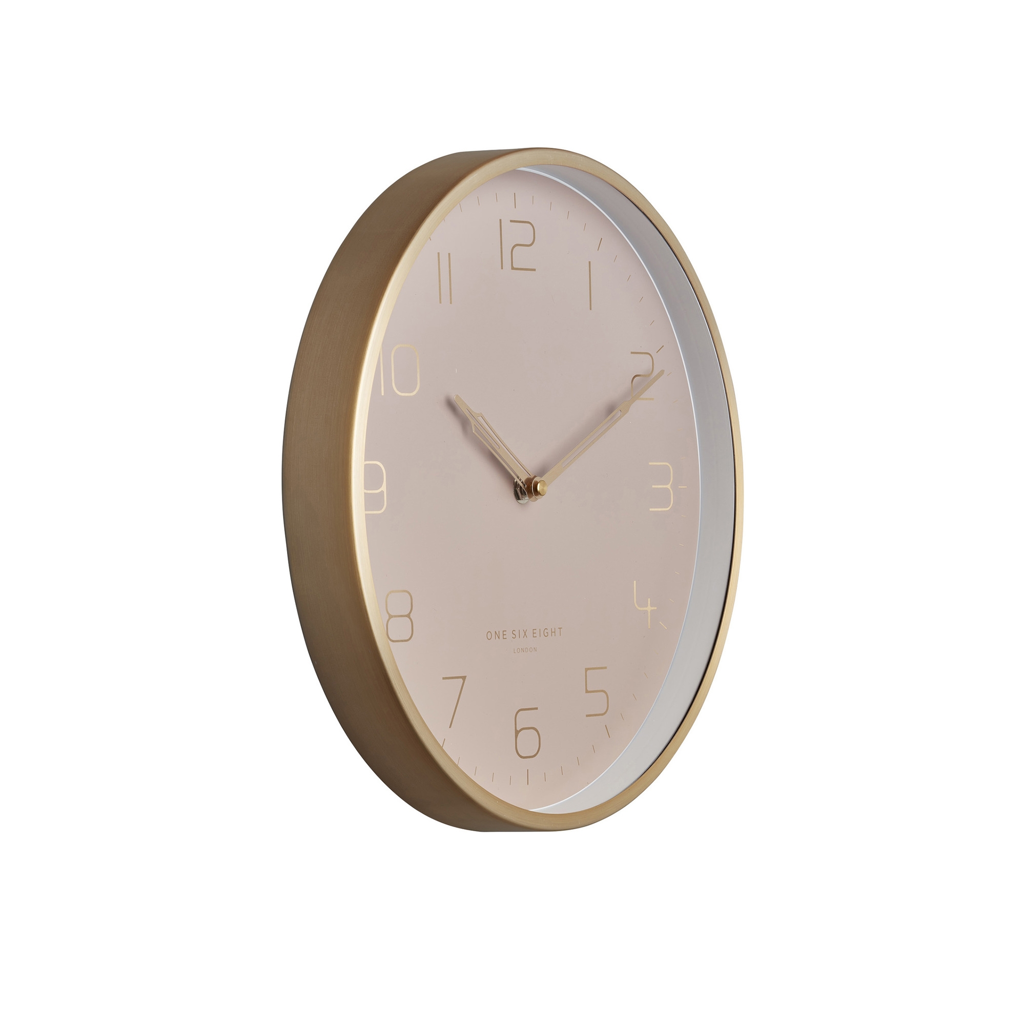 One Six Eight London Lily Silent Wall Clock 30cm Dusty Rose Image 2