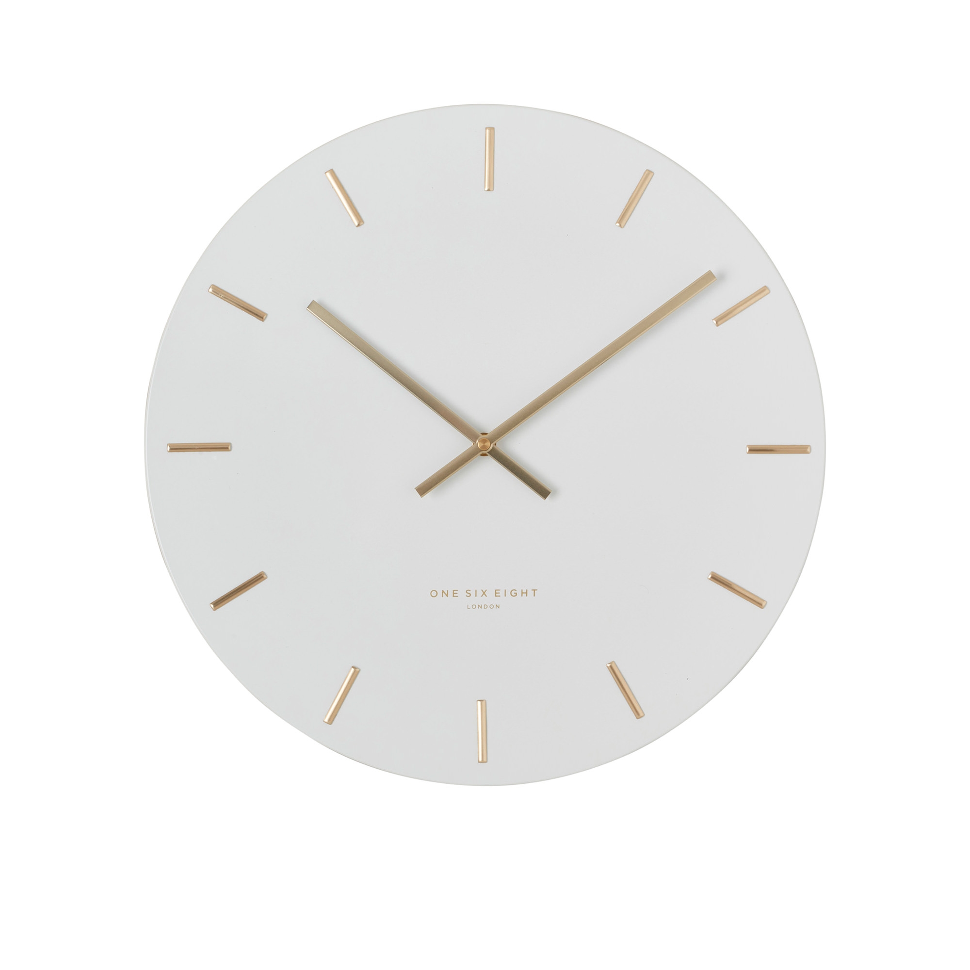 One Six Eight London Luca Silent Wall Clock 30cm White Image 1