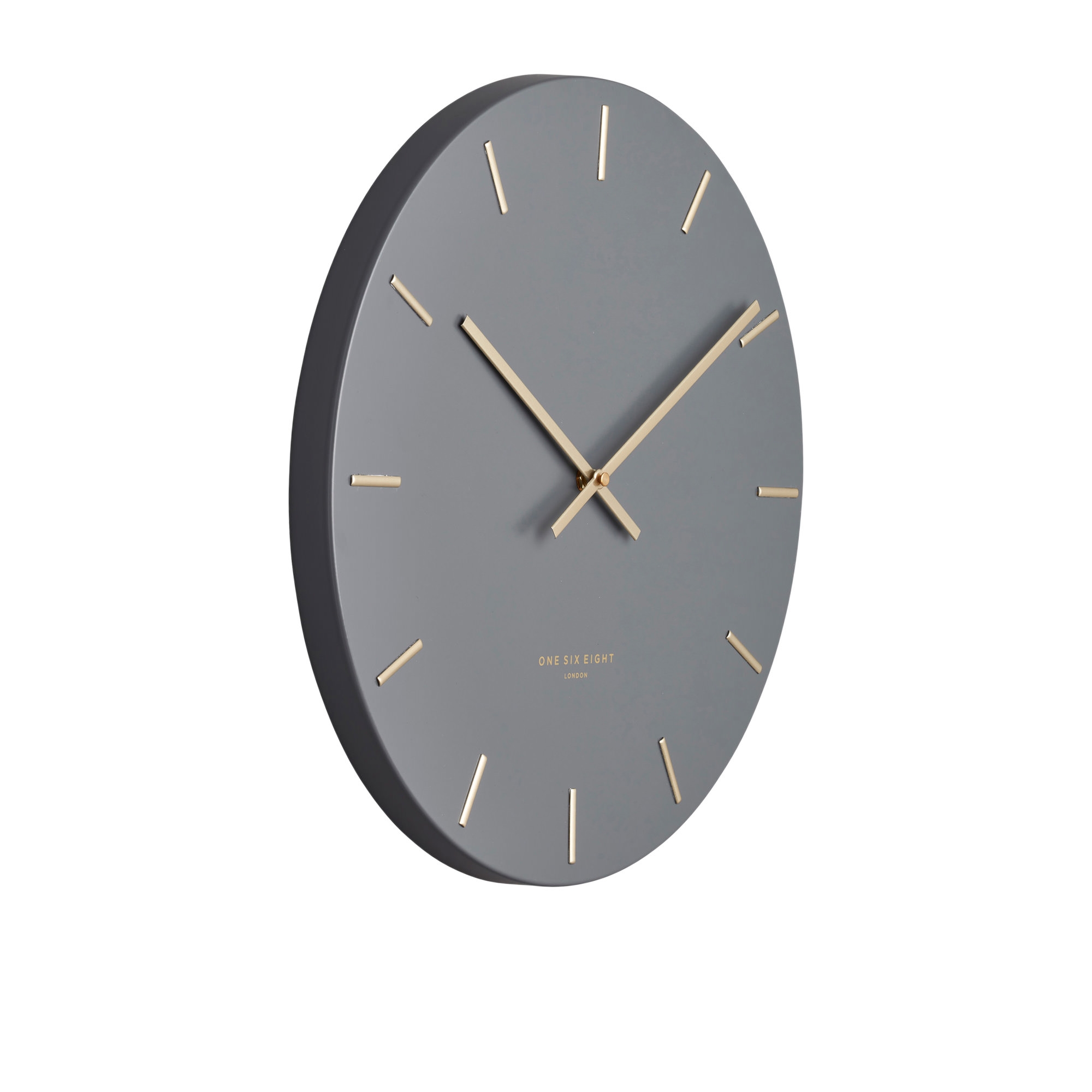 One Six Eight London Luca Silent Wall Clock 60cm Charcoal Image 2