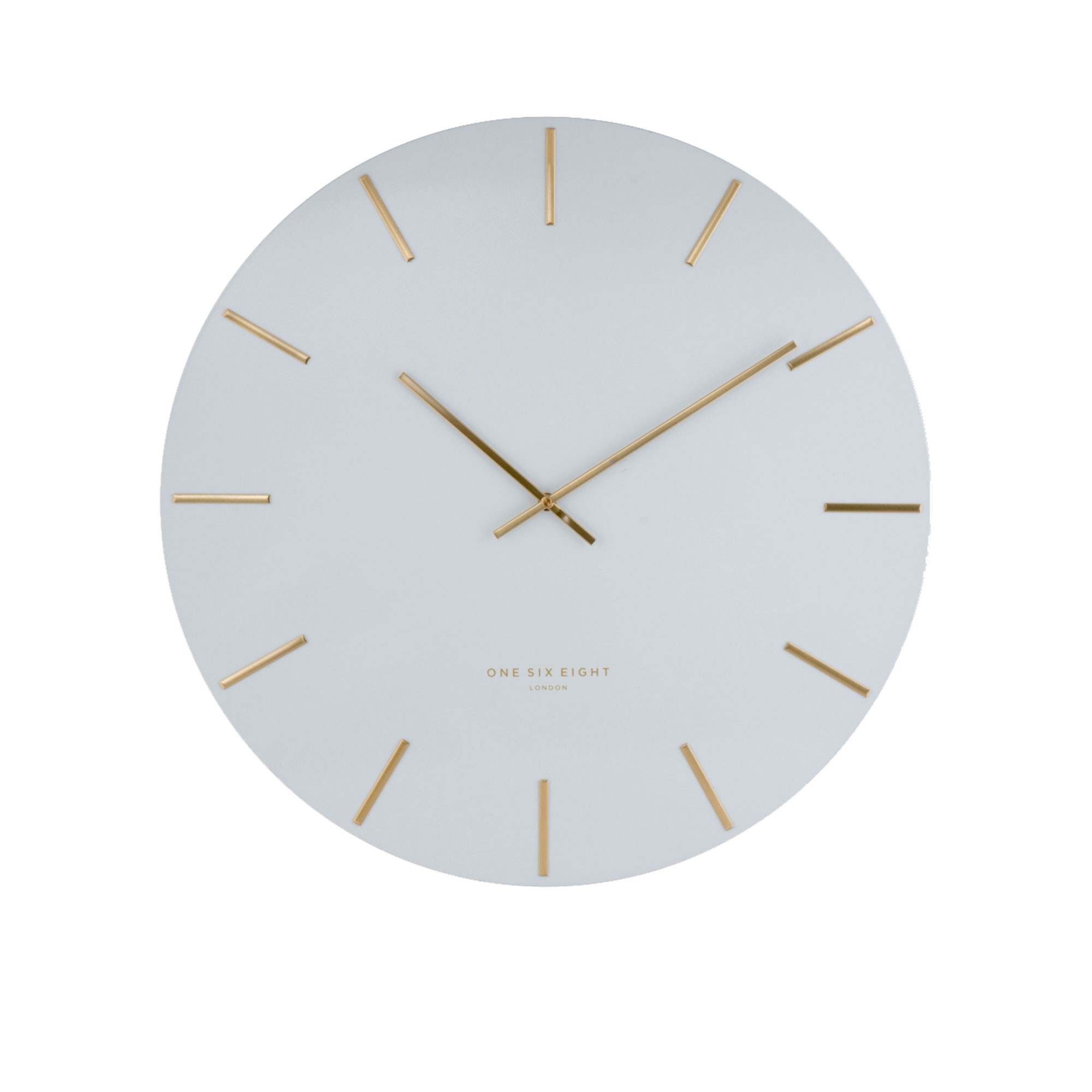 One Six Eight London Luca Silent Wall Clock 40cm White Image 1