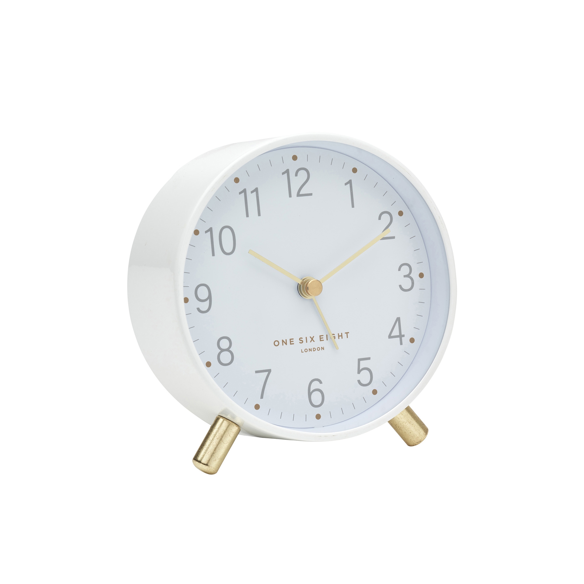 One Six Eight London Maisie Silent Alarm Clock White Image 2