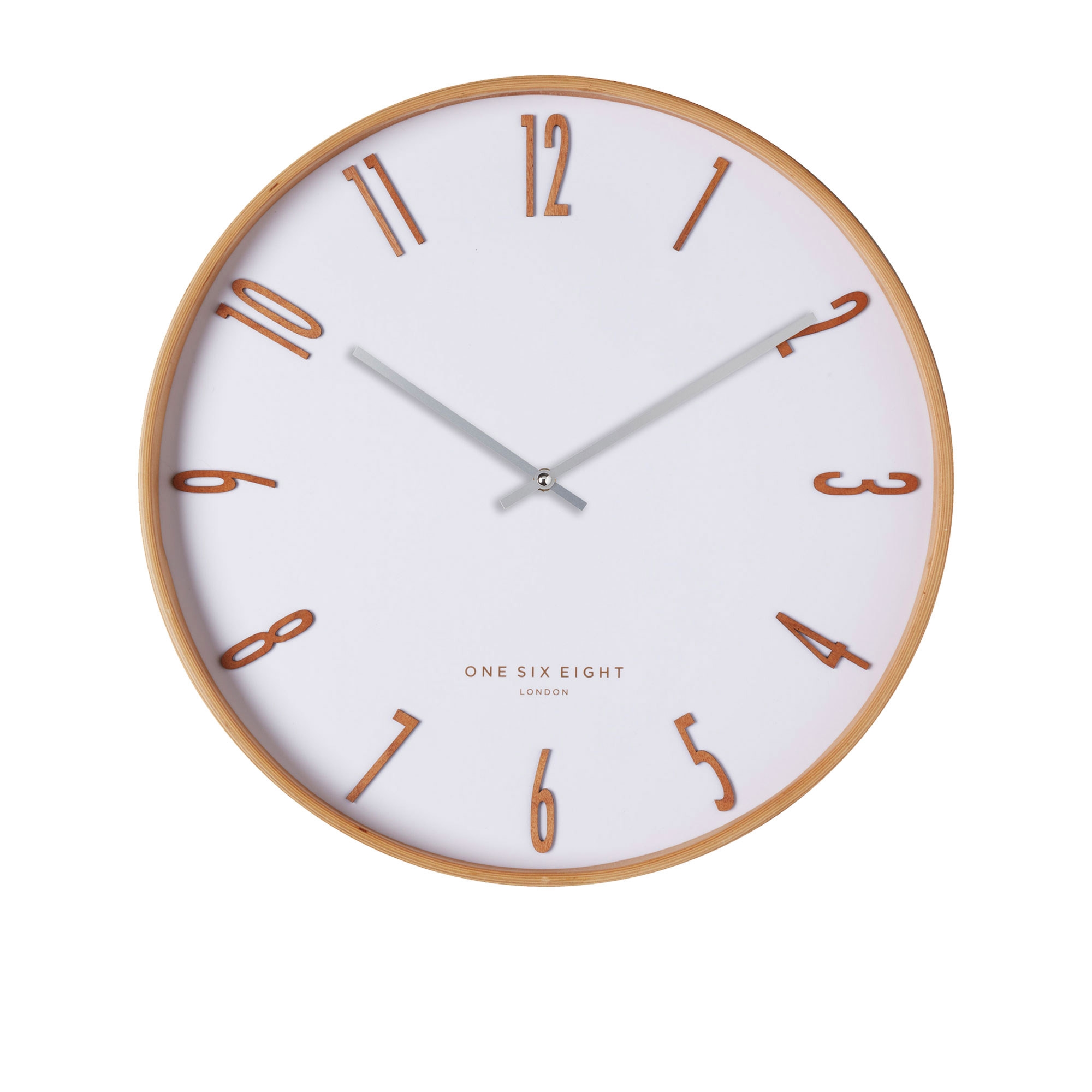 One Six Eight London Mason Silent Wall Clock 41cm White Image 1