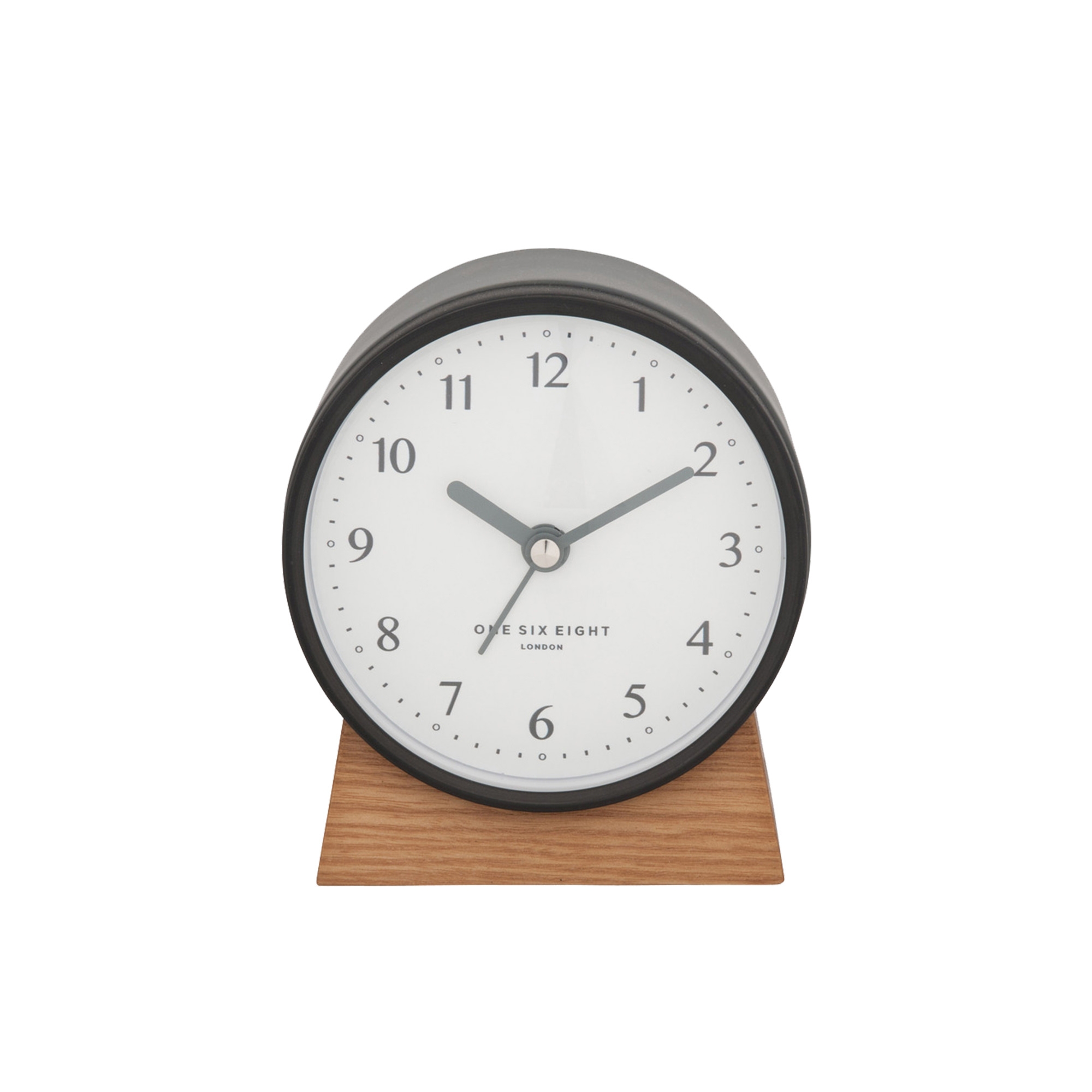 One Six Eight London Nina Silent Alarm Clock Charcoal Grey Image 1