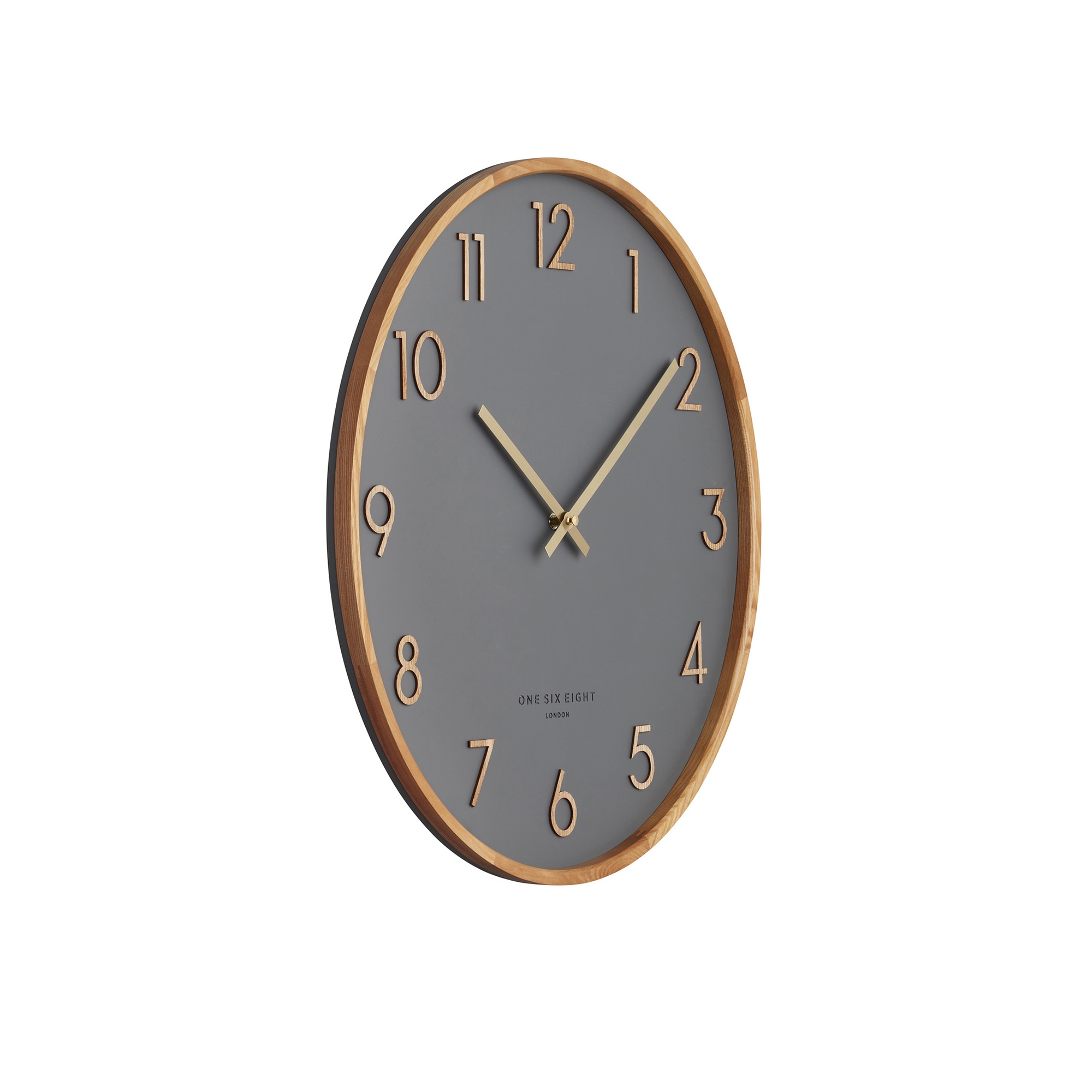 One Six Eight London Scarlett Silent Wall Clock 35cm Charcoal Image 2