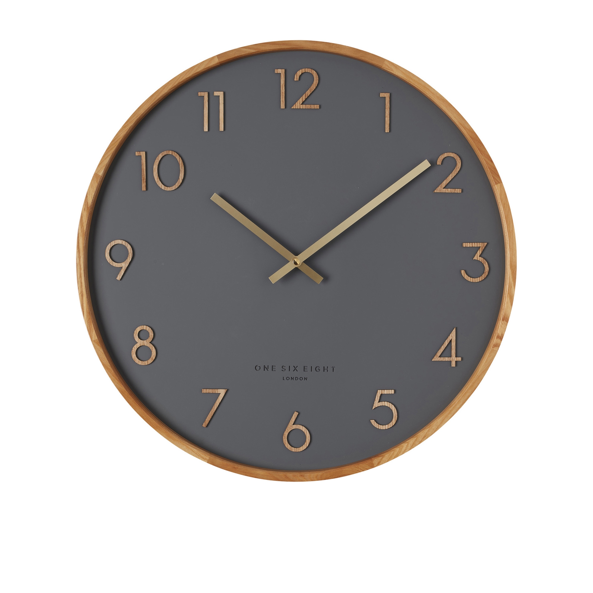 One Six Eight London Scarlett Wall Clock 50cm Charcoal Grey Image 1