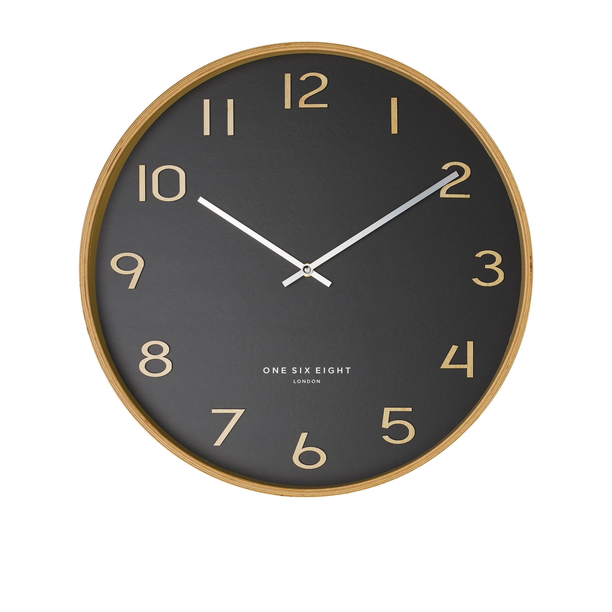 One Six Eight London Wallace Silent Wall Clock 53cm Grey Image 1