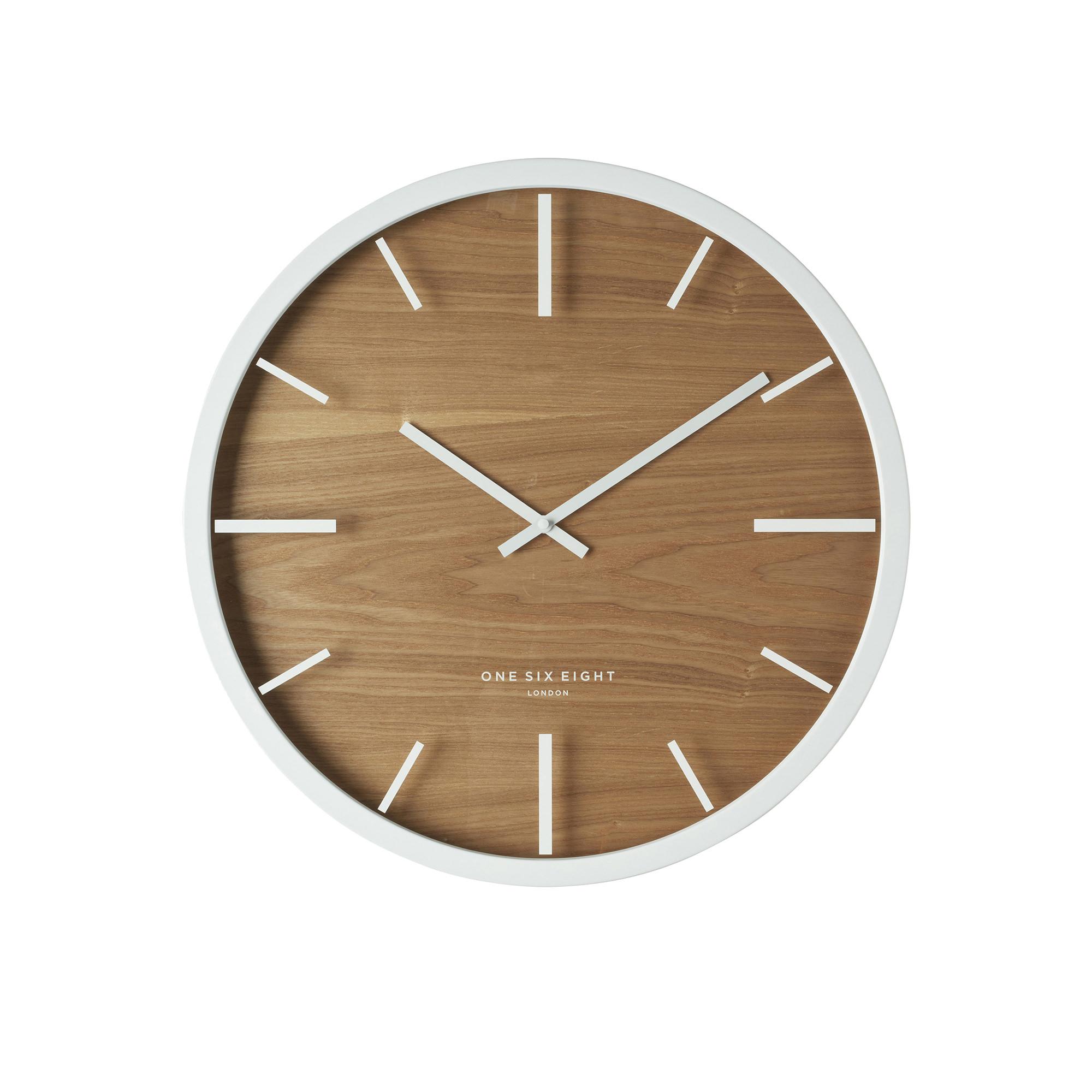 One Six Eight London Willow Silent Wall Clock 30cm White Image 1