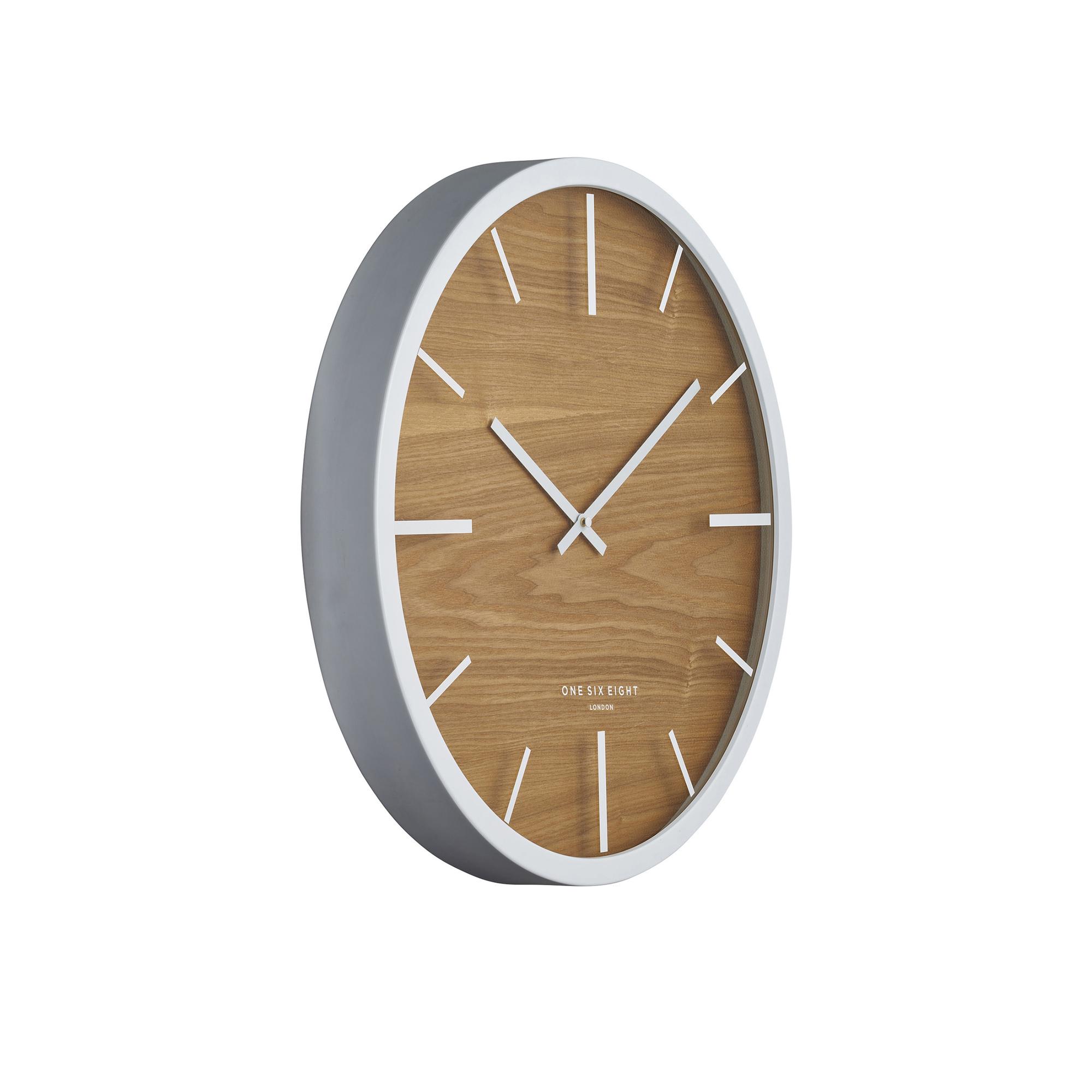 One Six Eight London Willow Silent Wall Clock 30cm White Image 2