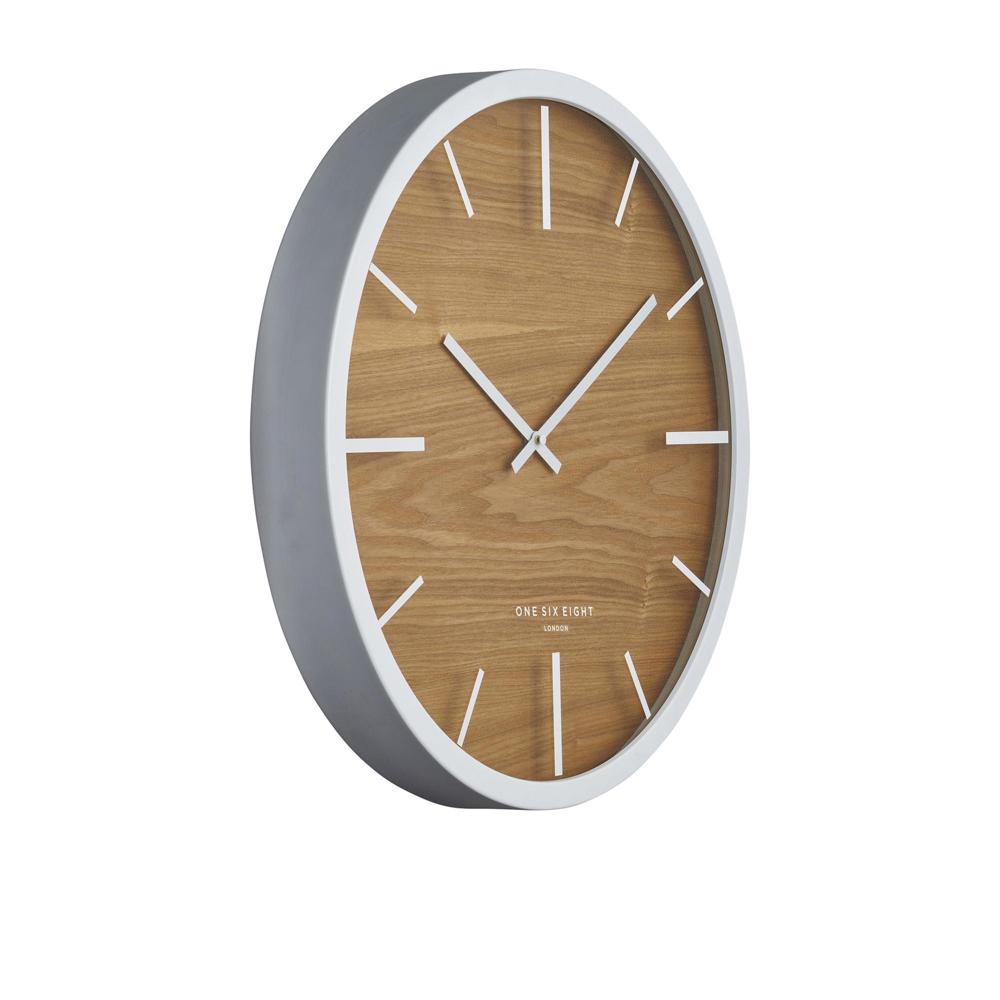 One Six Eight London Willow Silent Wall Clock 50cm White Image 2