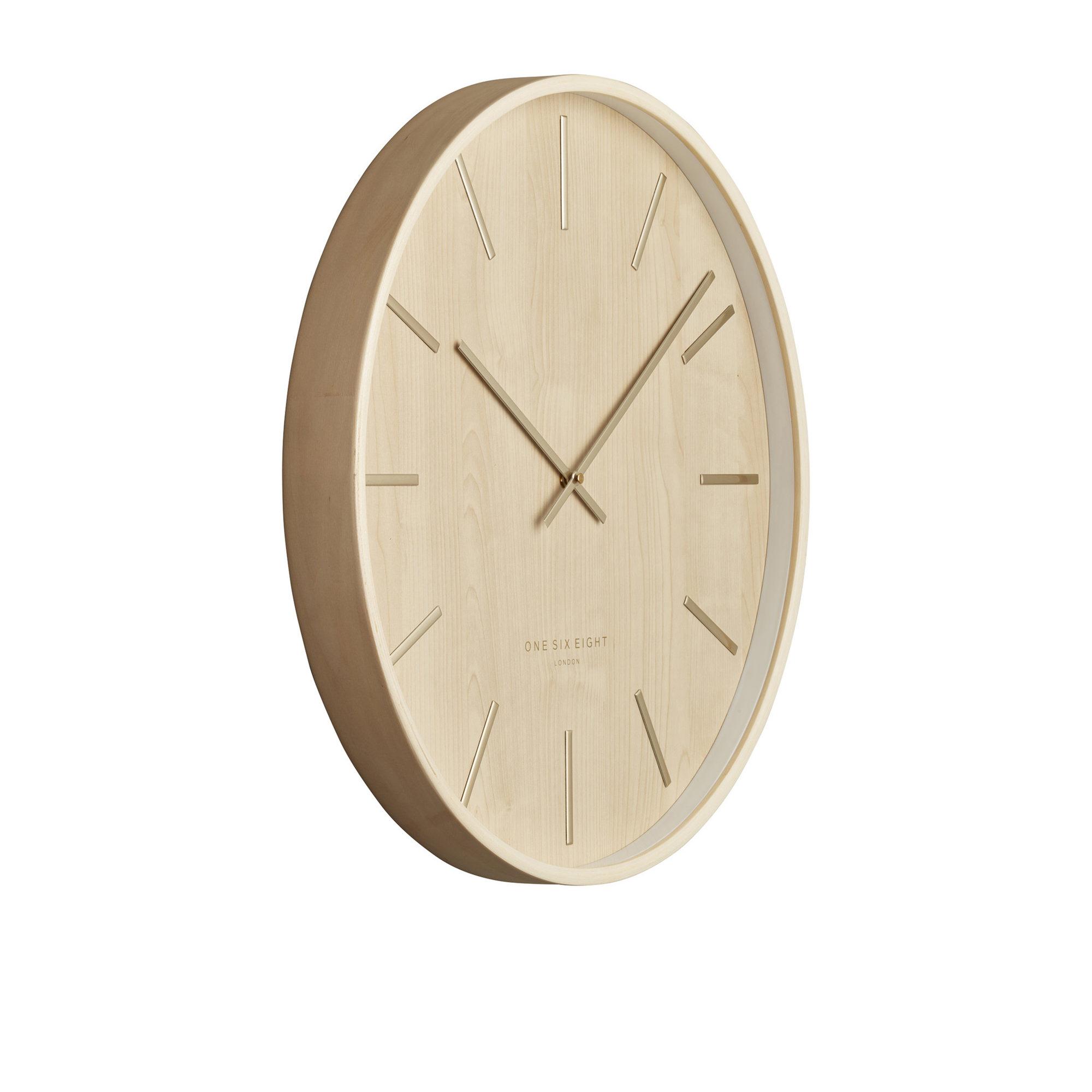 One Six Eight London Marcus Wall Clock 51cm Natural Wood Image 2