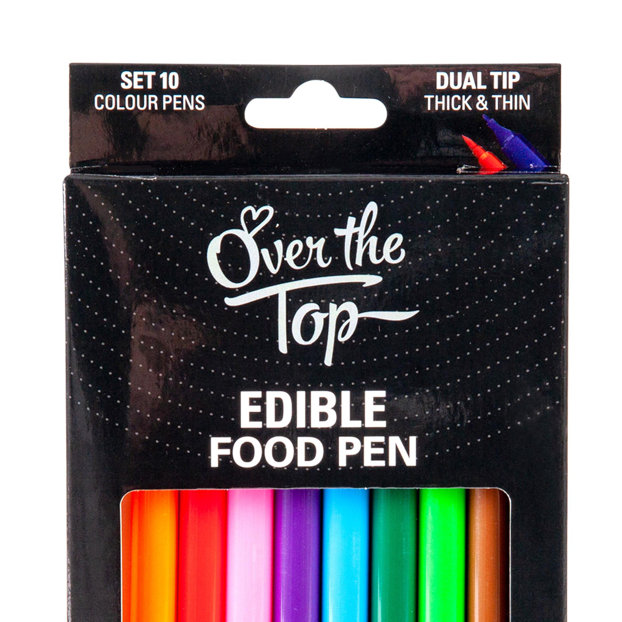 Over The Top Edible Food Pen Set of 10 Multicolour Image 2