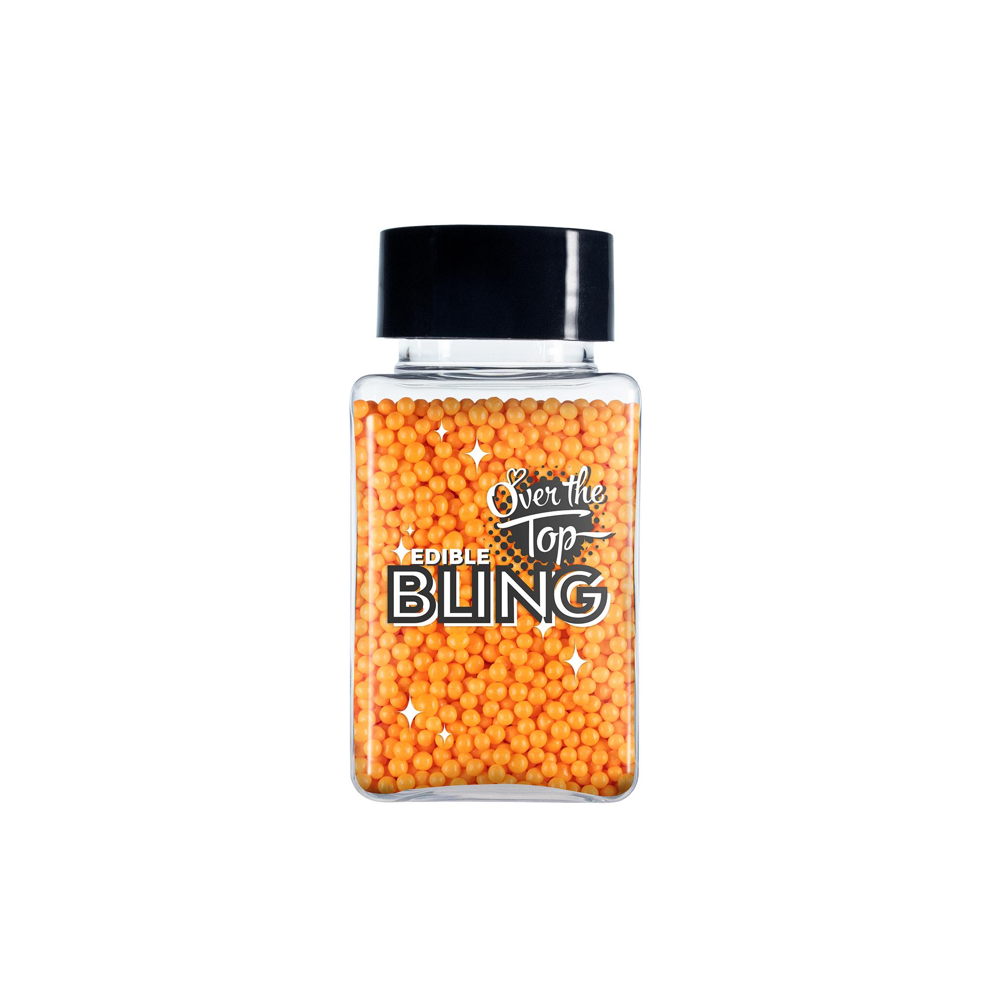 Over The Top Edible Bling Sprinkles 60g Orange Image 1