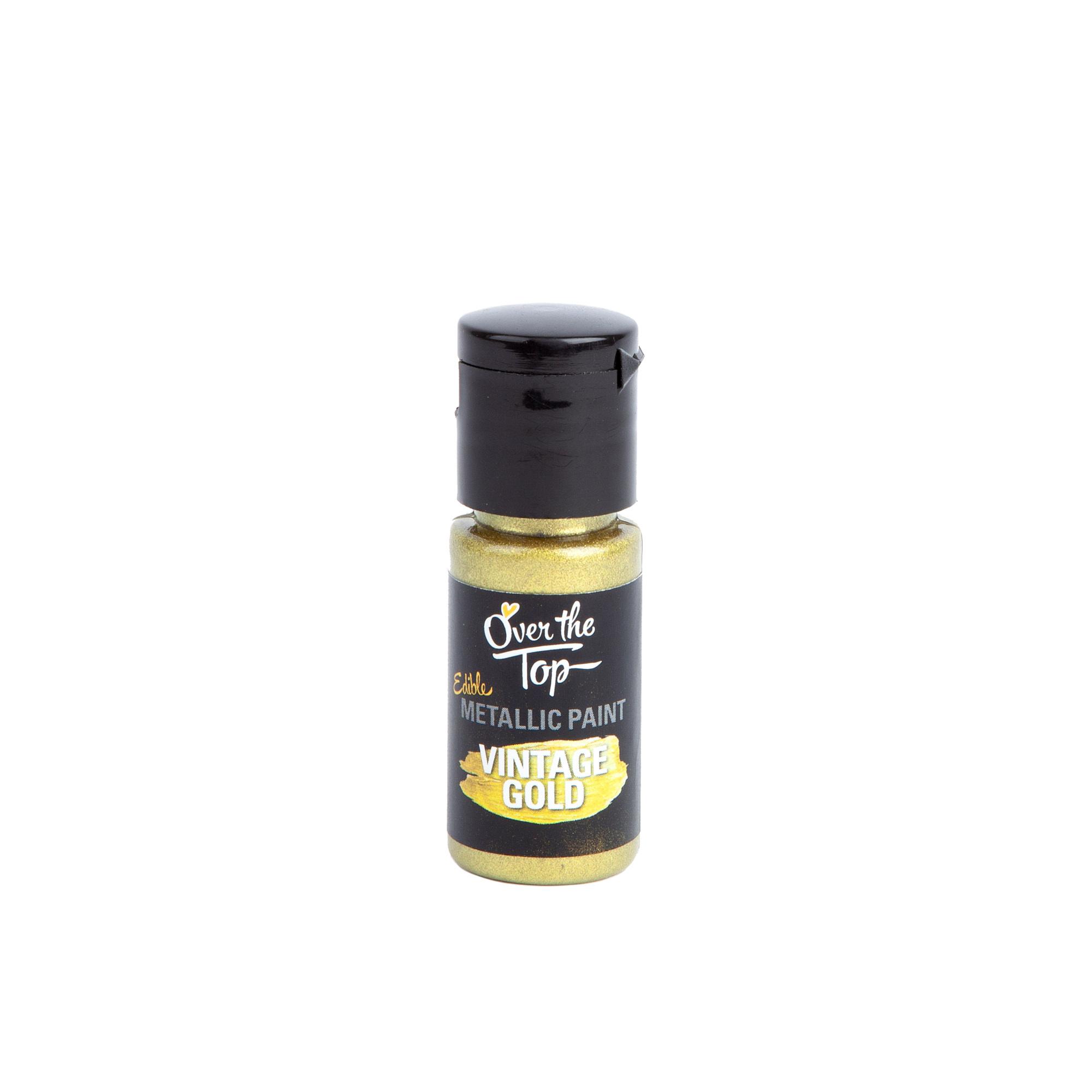 Over The Top Edible Paint 15ml Vintage Gold Image 1