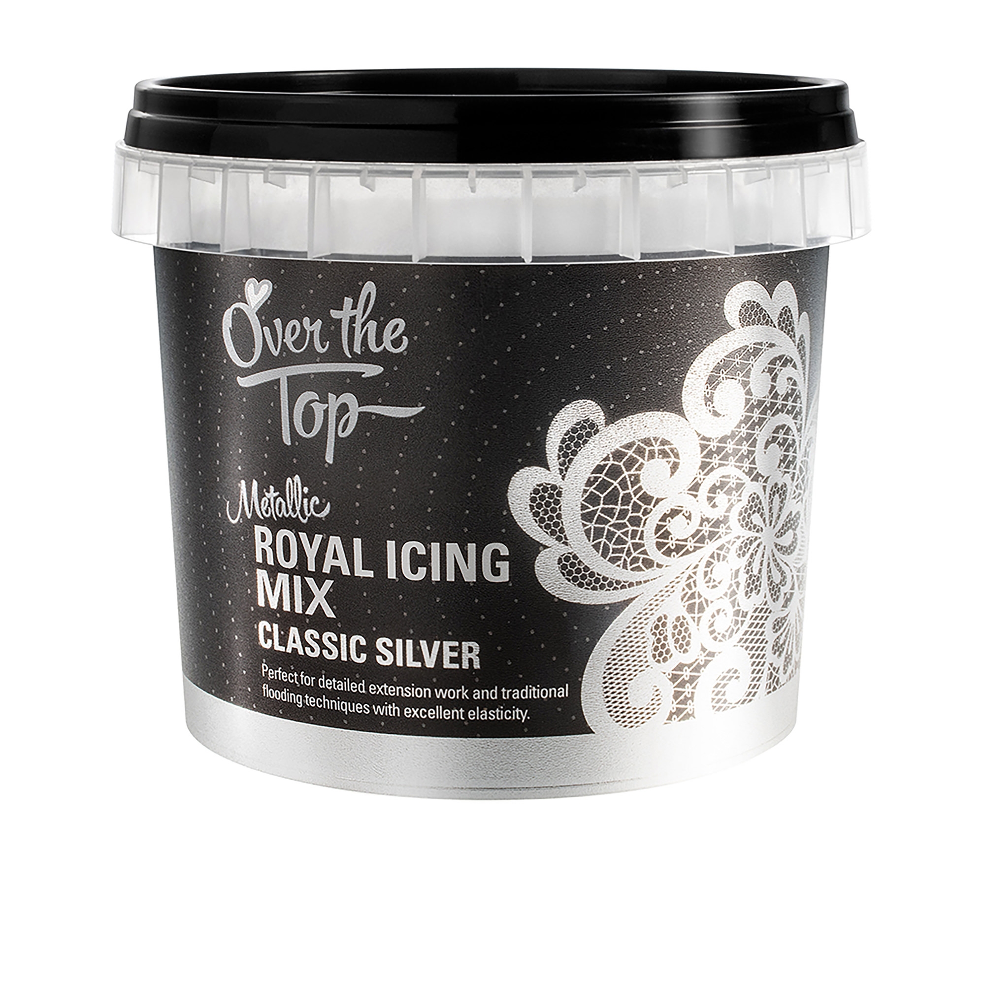 Over The Top Royal Icing Mix 150g Classic Silver Image 1